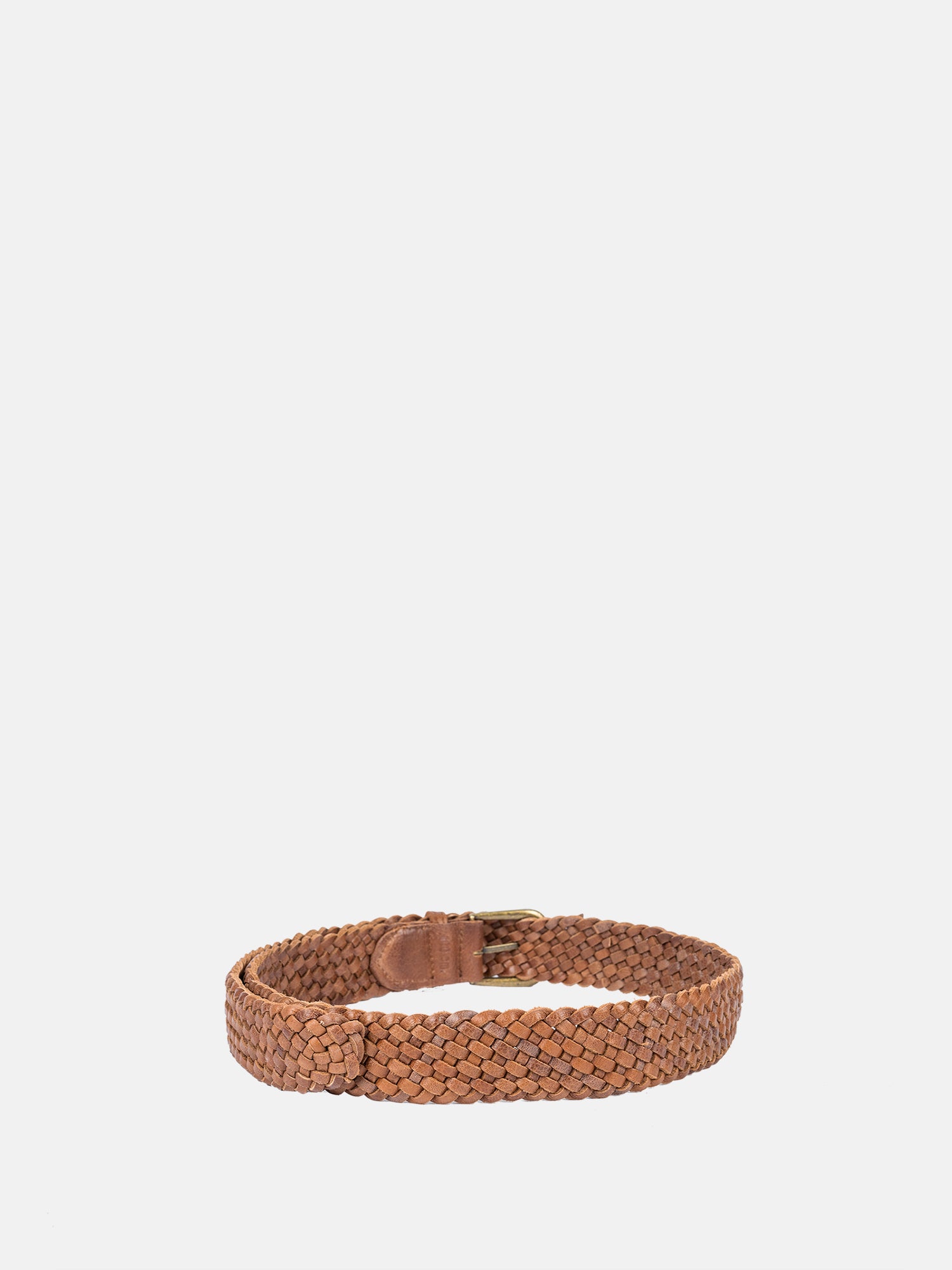 RE:DESIGNED Harper Gürtel Walnut Vollleder geflochten 3 cm