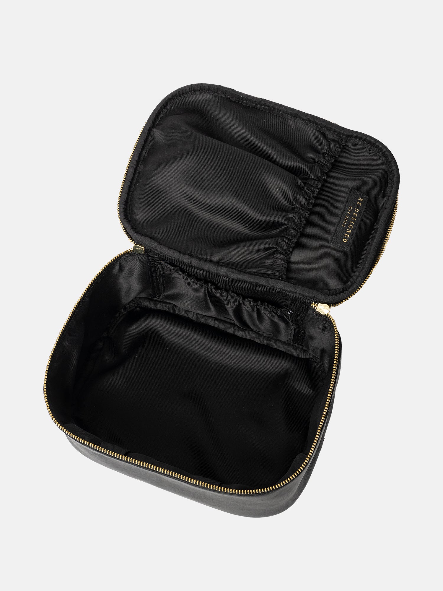 RE:DESIGNED Helga Big Kulturtasche Schwarz Vollleder