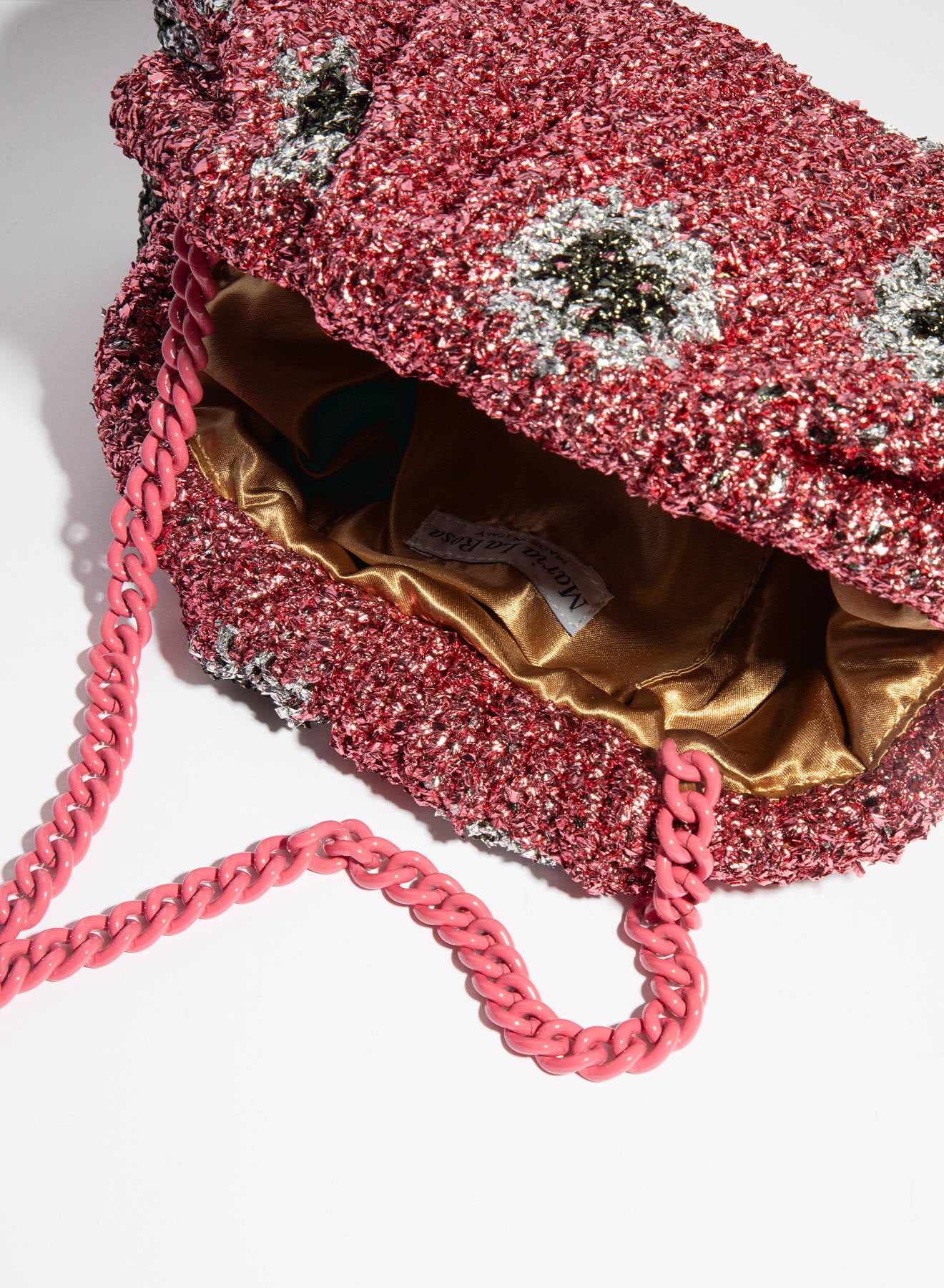 Maria la Rosa Eyes Game Bag Clutch Military Animalier