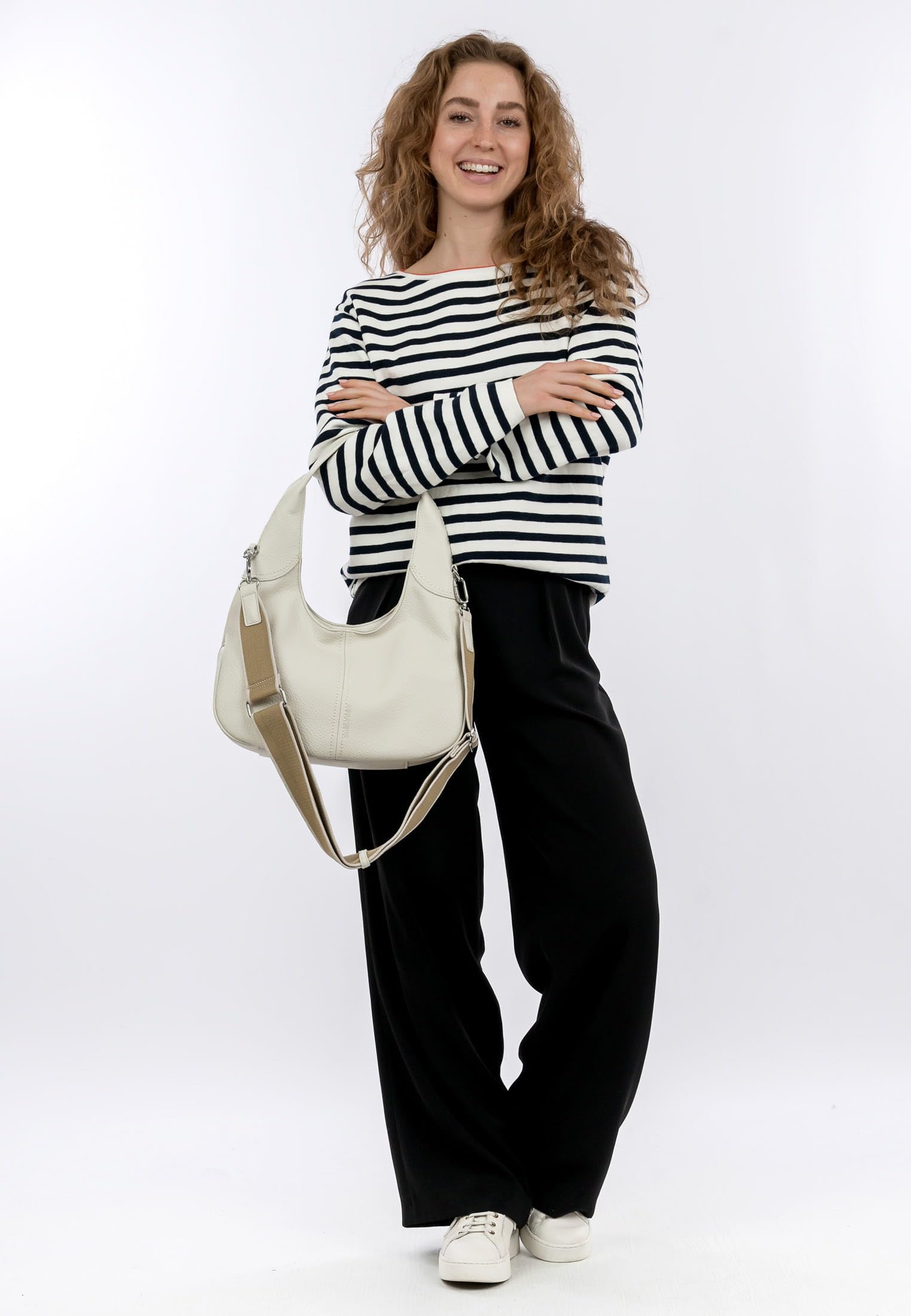 SURI FREY Nessy Shoulderbag L Umhängetasche Beige geräumig