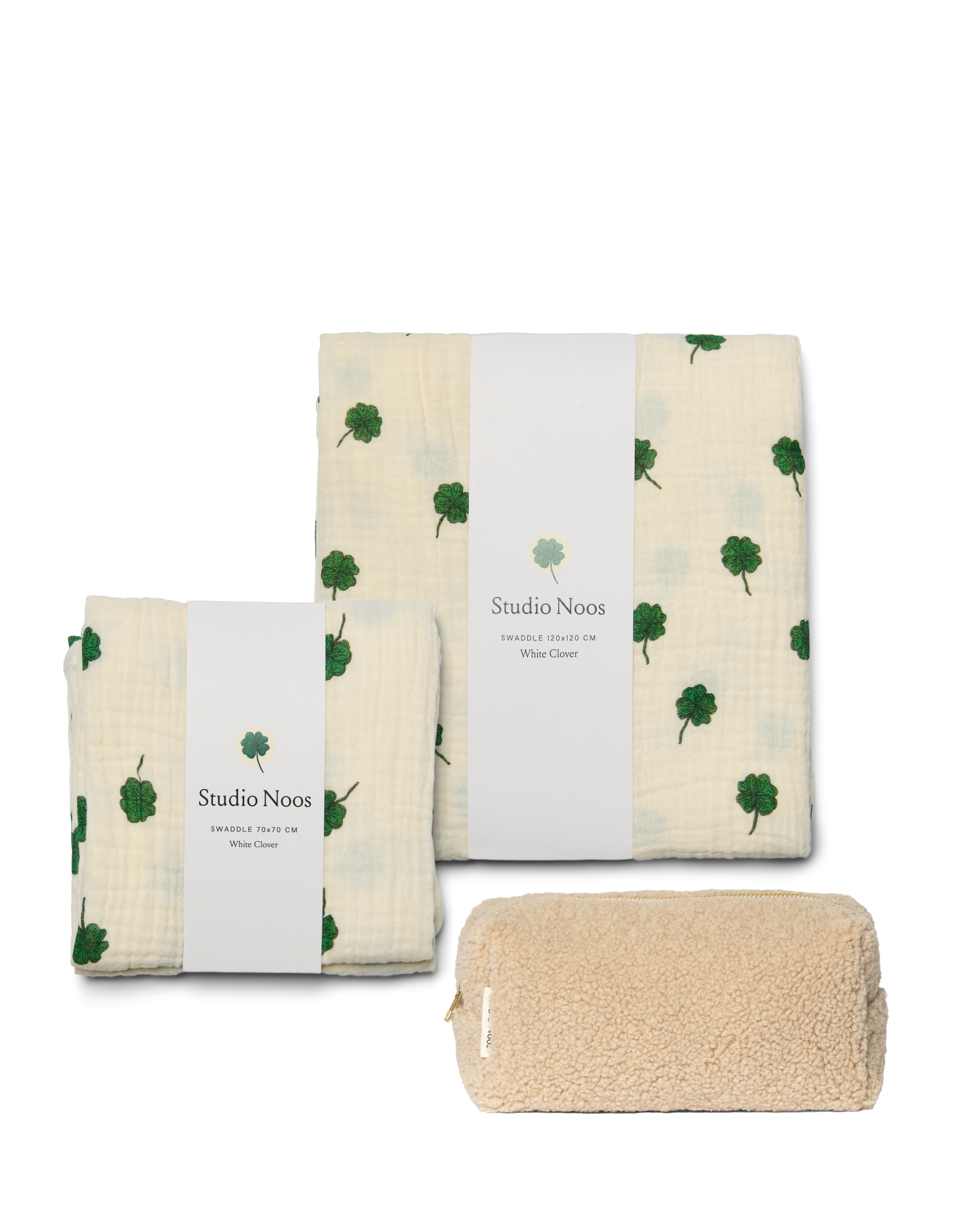 Studio Noos Newborn Essentials Geschenkset Ecru mit Mulltüchern