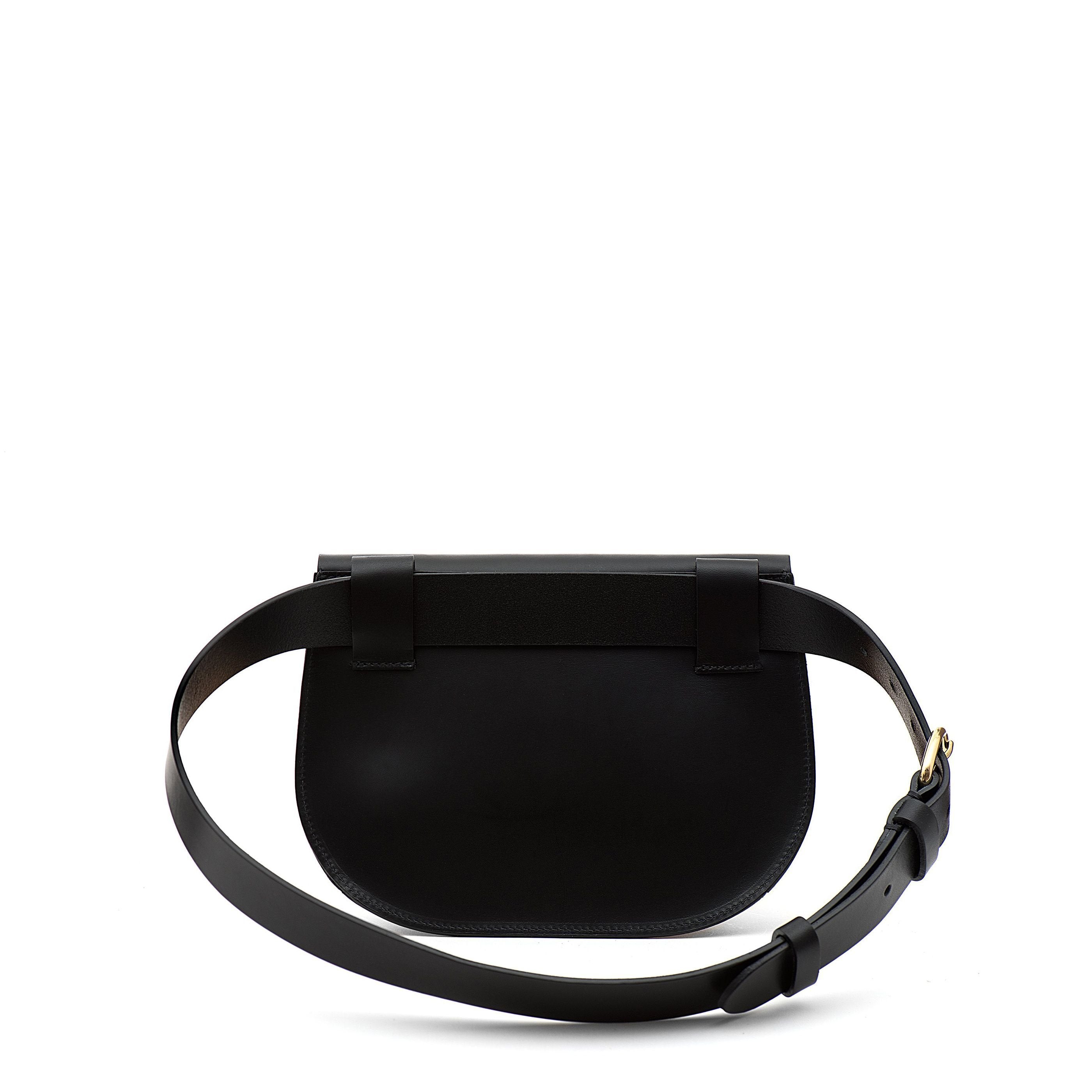 Il Bisonte Parione Gürteltasche schwarz 90 Vollleder