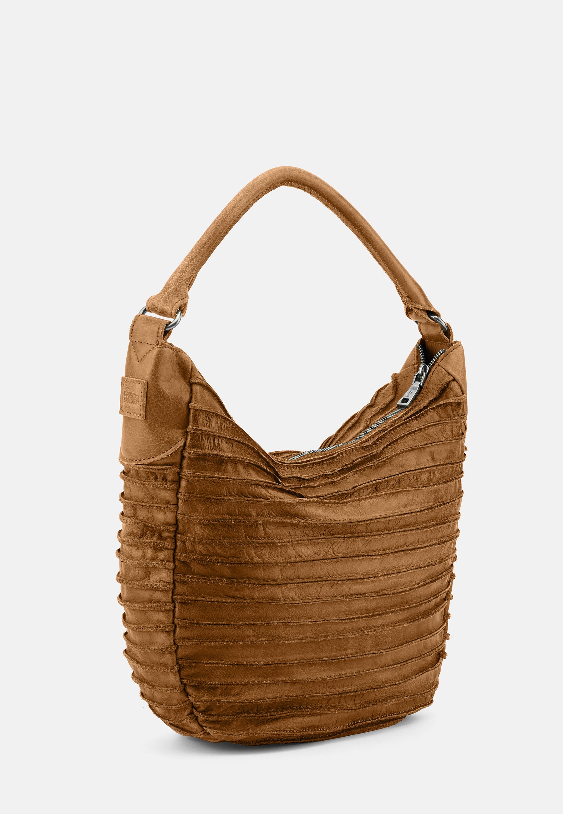 FREDsBRUDER Riffeltier S Shopper braun gewachstes Leder