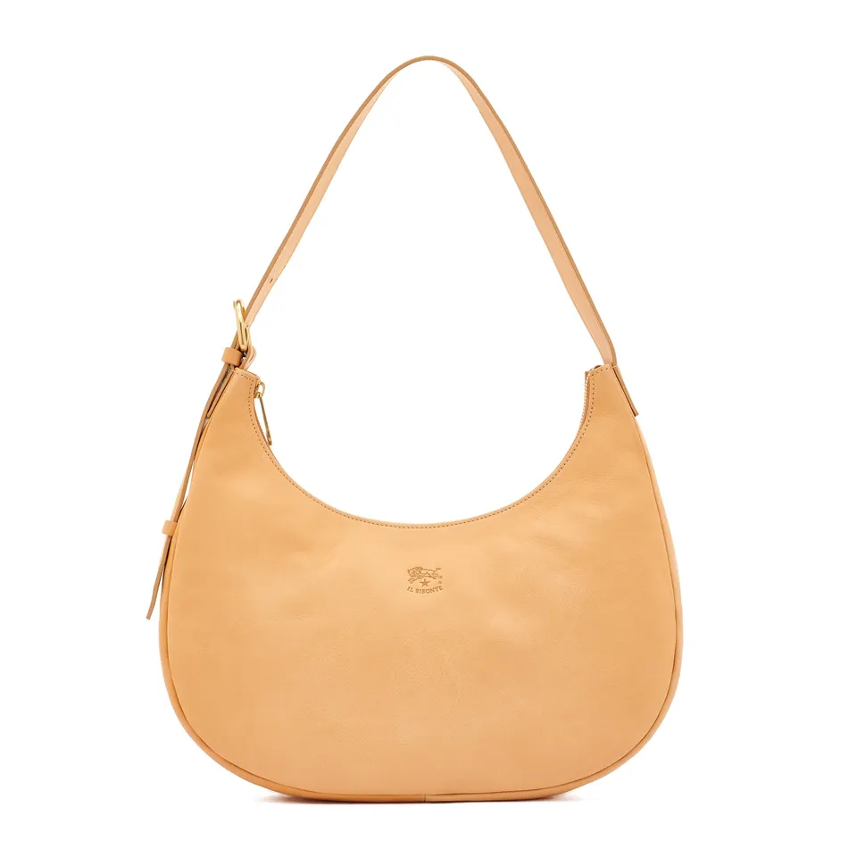 Il Bisonte Belcanto Schultertasche natur Vollleder Damen