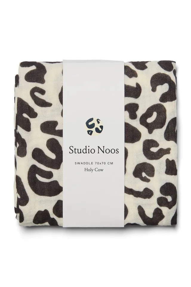 Studio Noos Swaddle Print Medium Mulltuch Holy Cow