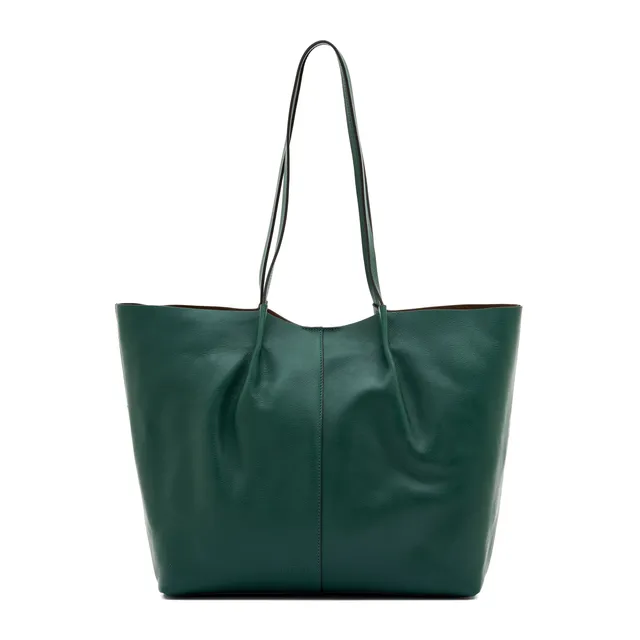 Il Bisonte Nina Handtasche Oleandergrün Vollleder
