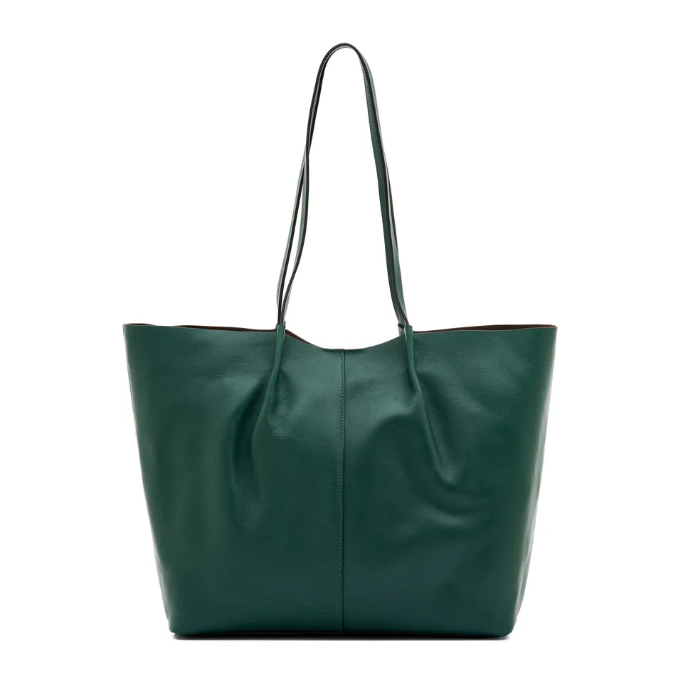 Il Bisonte Nina Handtasche Oleandergrün Vollleder