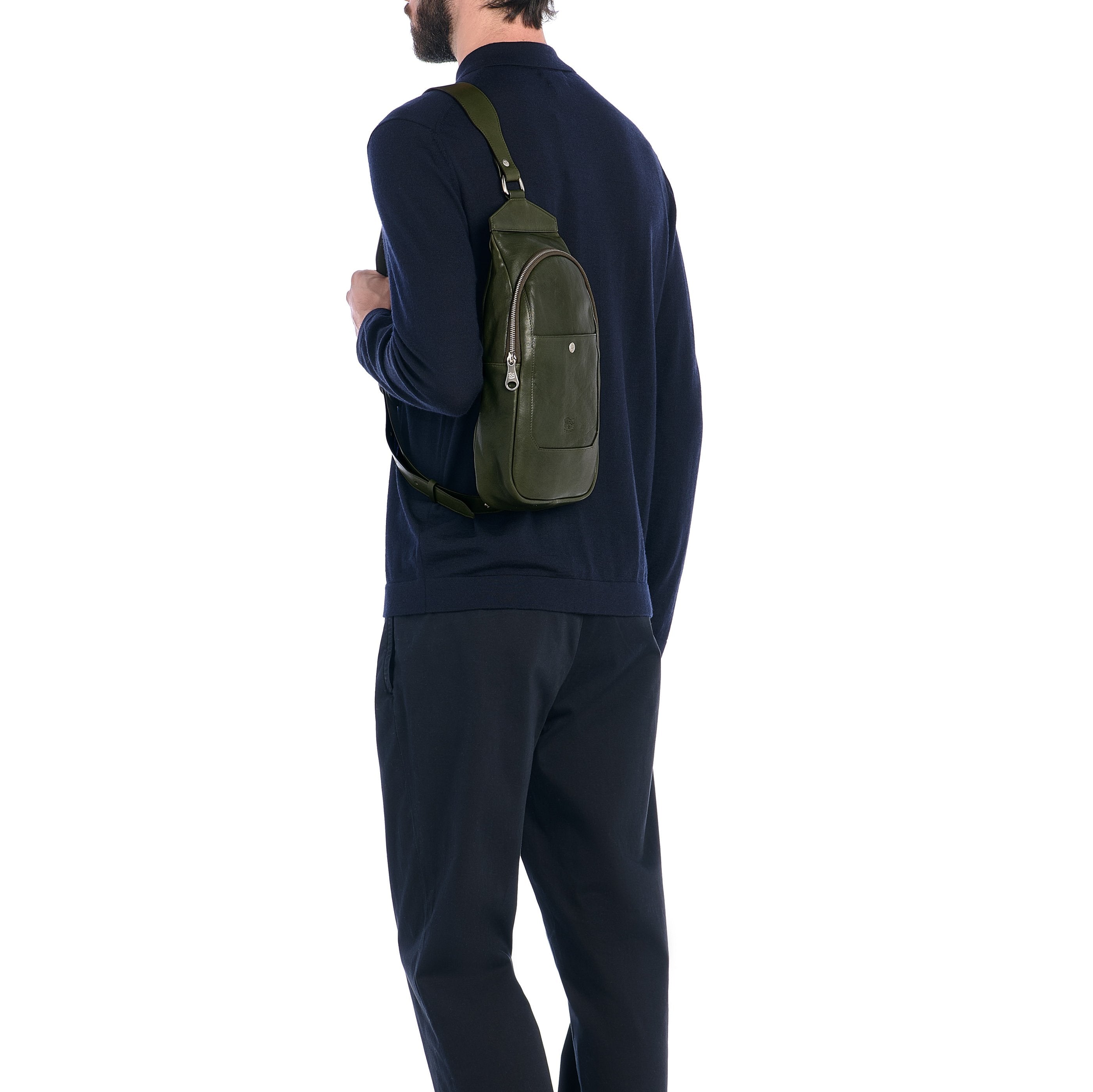 Il Bisonte Cosimo Rucksack Vollleder bosco