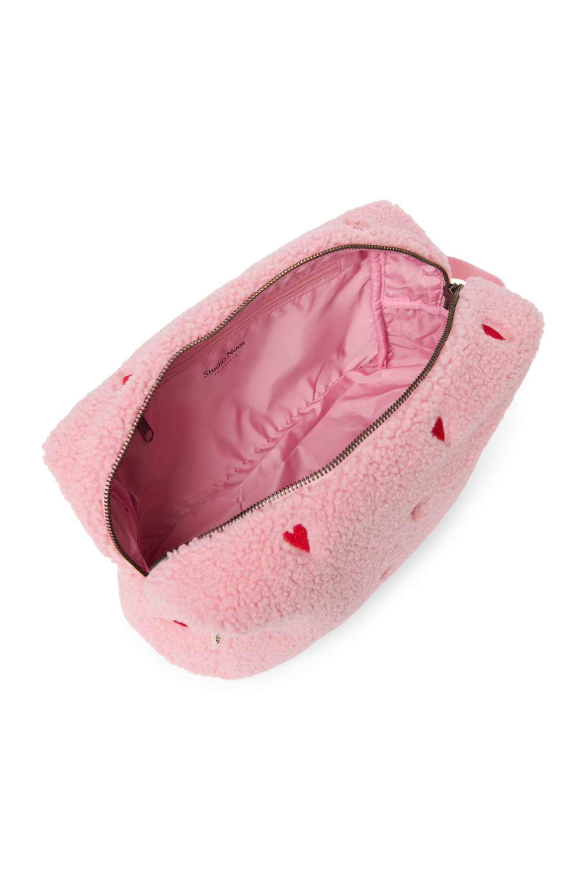 Studio Noos Teddy Toiletry Bag Kulturtasche Light Pink Hearts