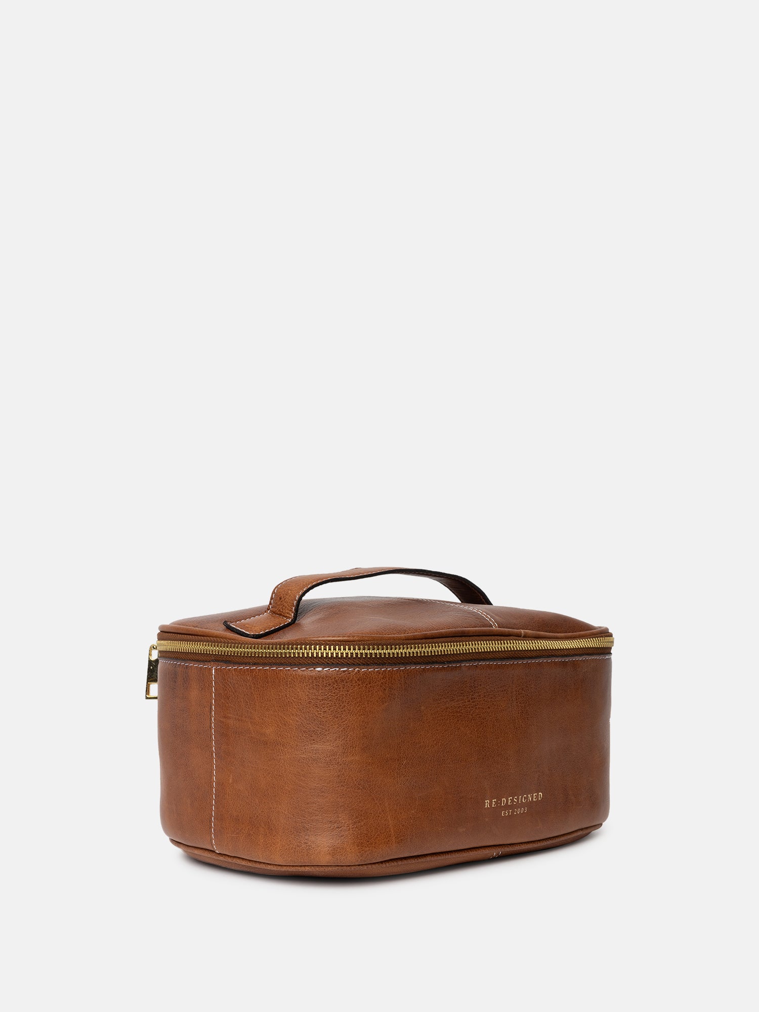 RE:DESIGNED Helga Big Kulturtasche Walnut Vollleder