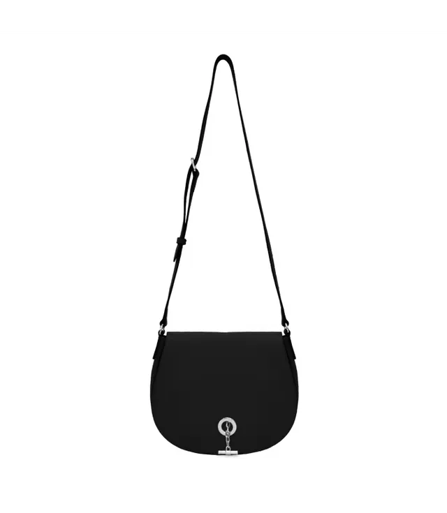 Lamarthe Paris Umhängetasche Schwarz Vollleder 26 cm