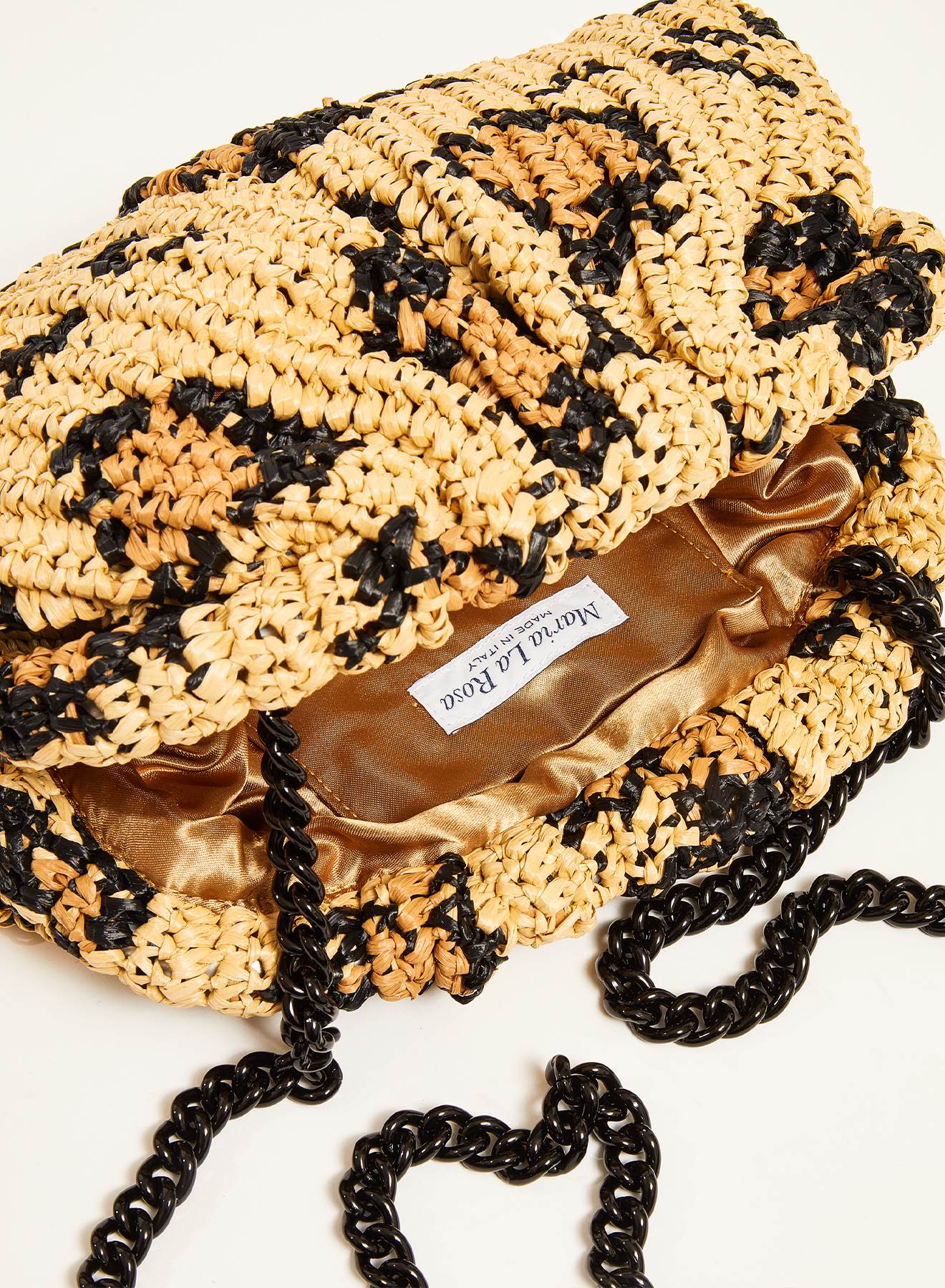 Maria la Rosa Game Bag Crochet Animalier Clutch Leo