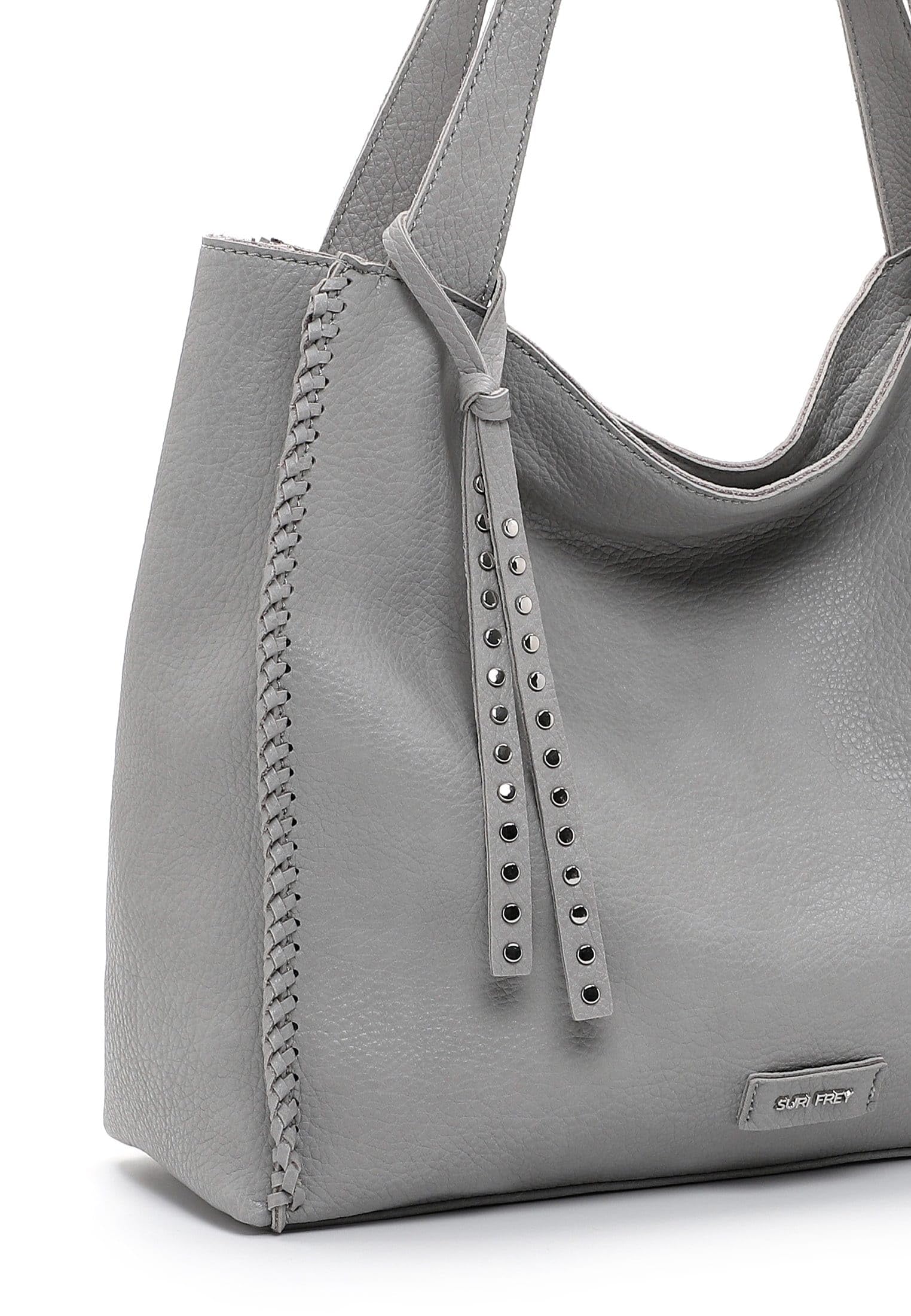 SURI FREY Franzy Cityshopper M Schultertasche Hellgrau DIN A4