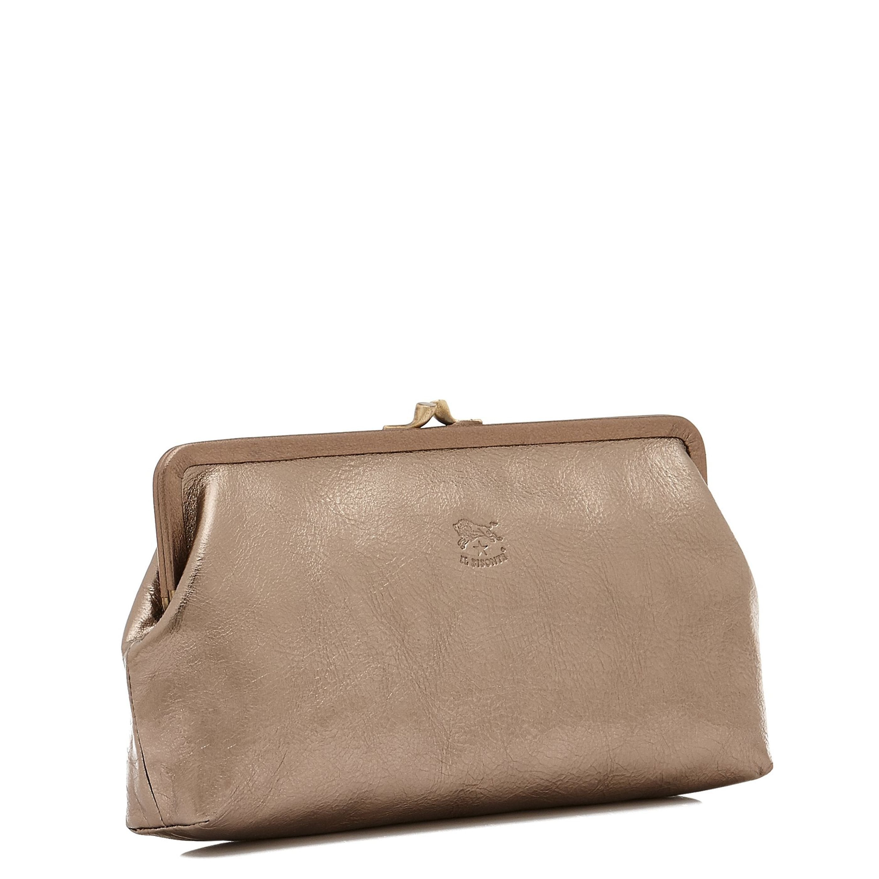 Il Bisonte Manuela Clutch Bronze Metallic Vollleder