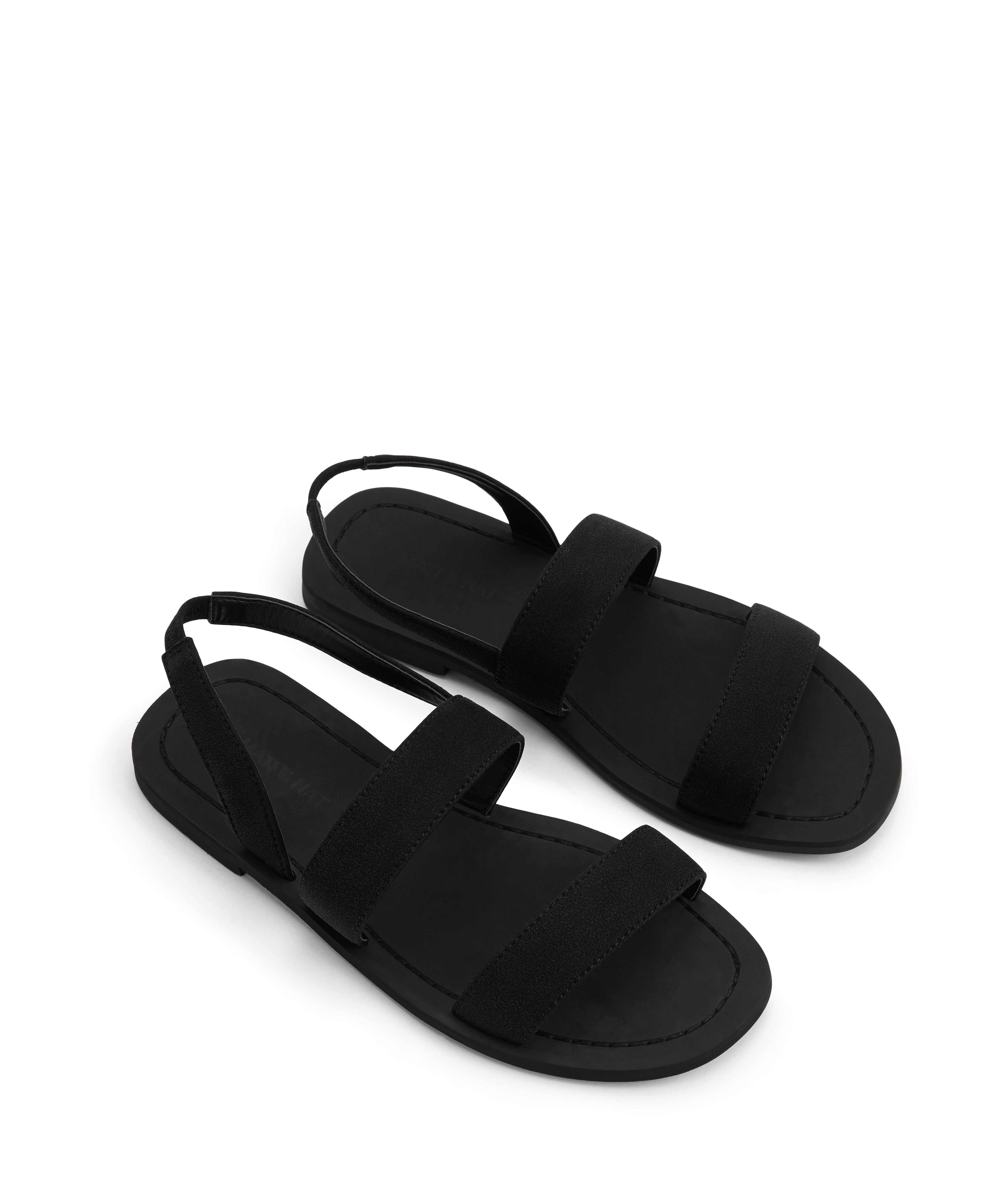 Matt & Nat Tilie Sandalen Schwarz veganes Wildleder