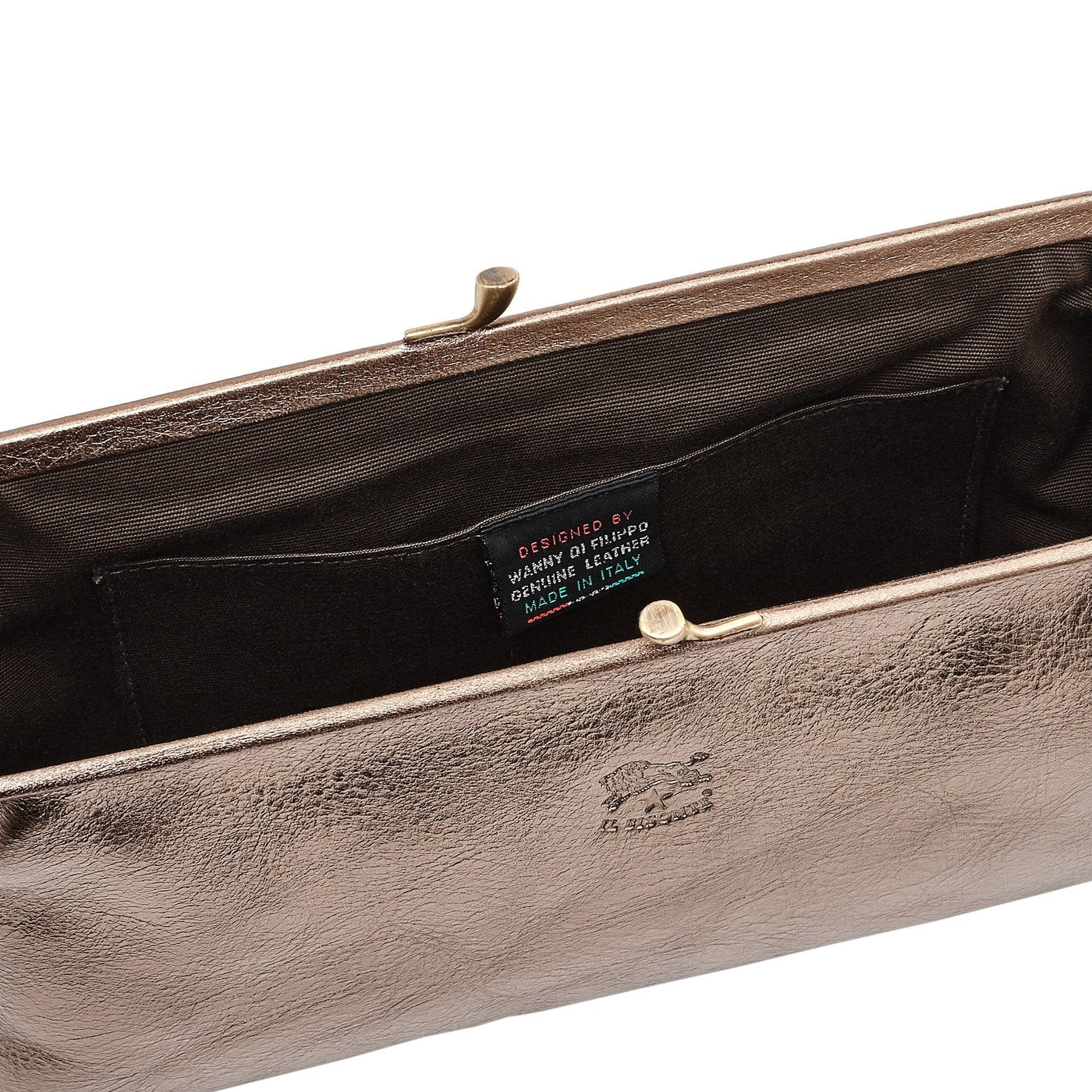 Il Bisonte Manuela Clutch Bronze Metallic Vollleder