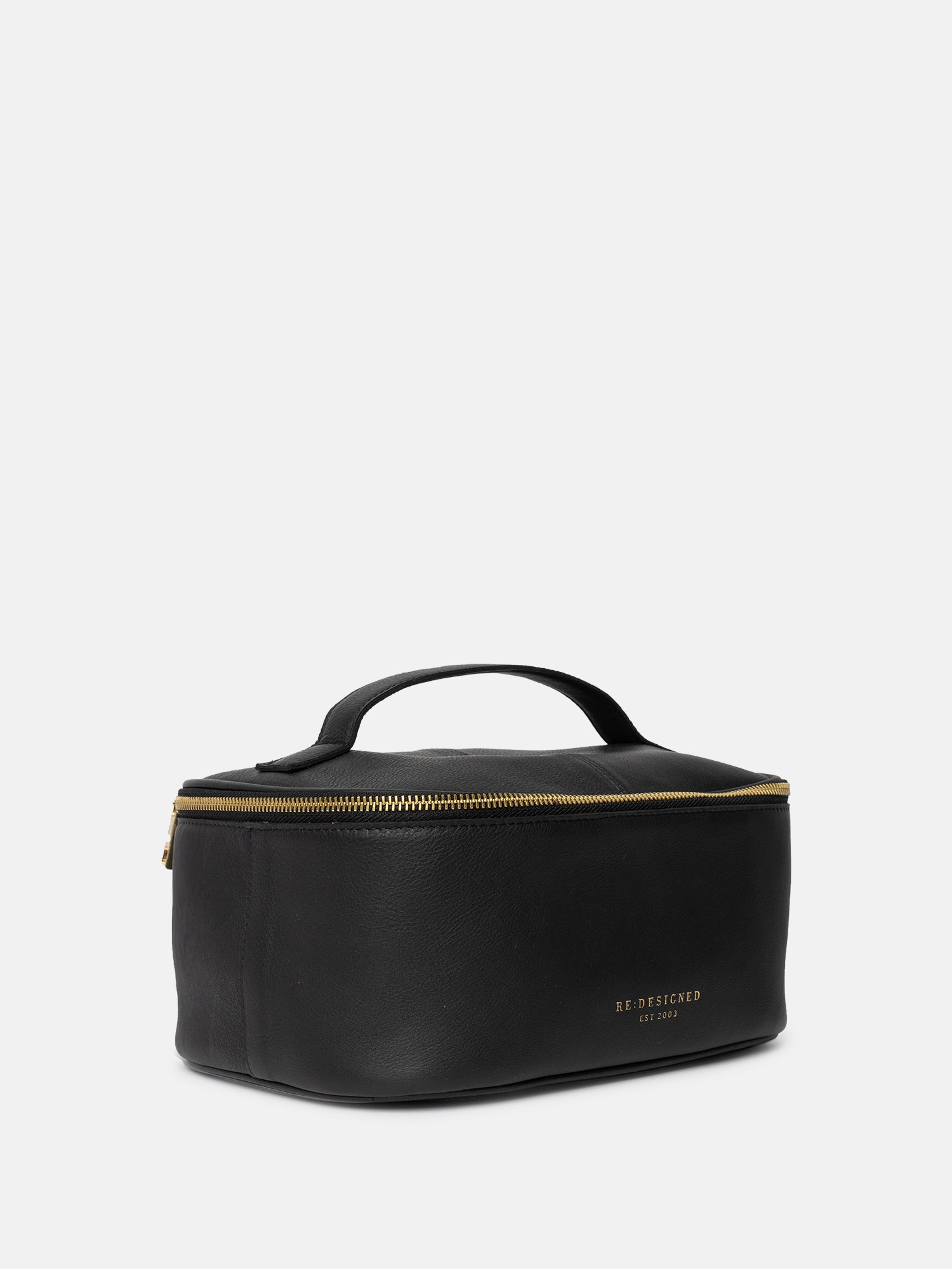 RE:DESIGNED Helga Big Kulturtasche Schwarz Vollleder