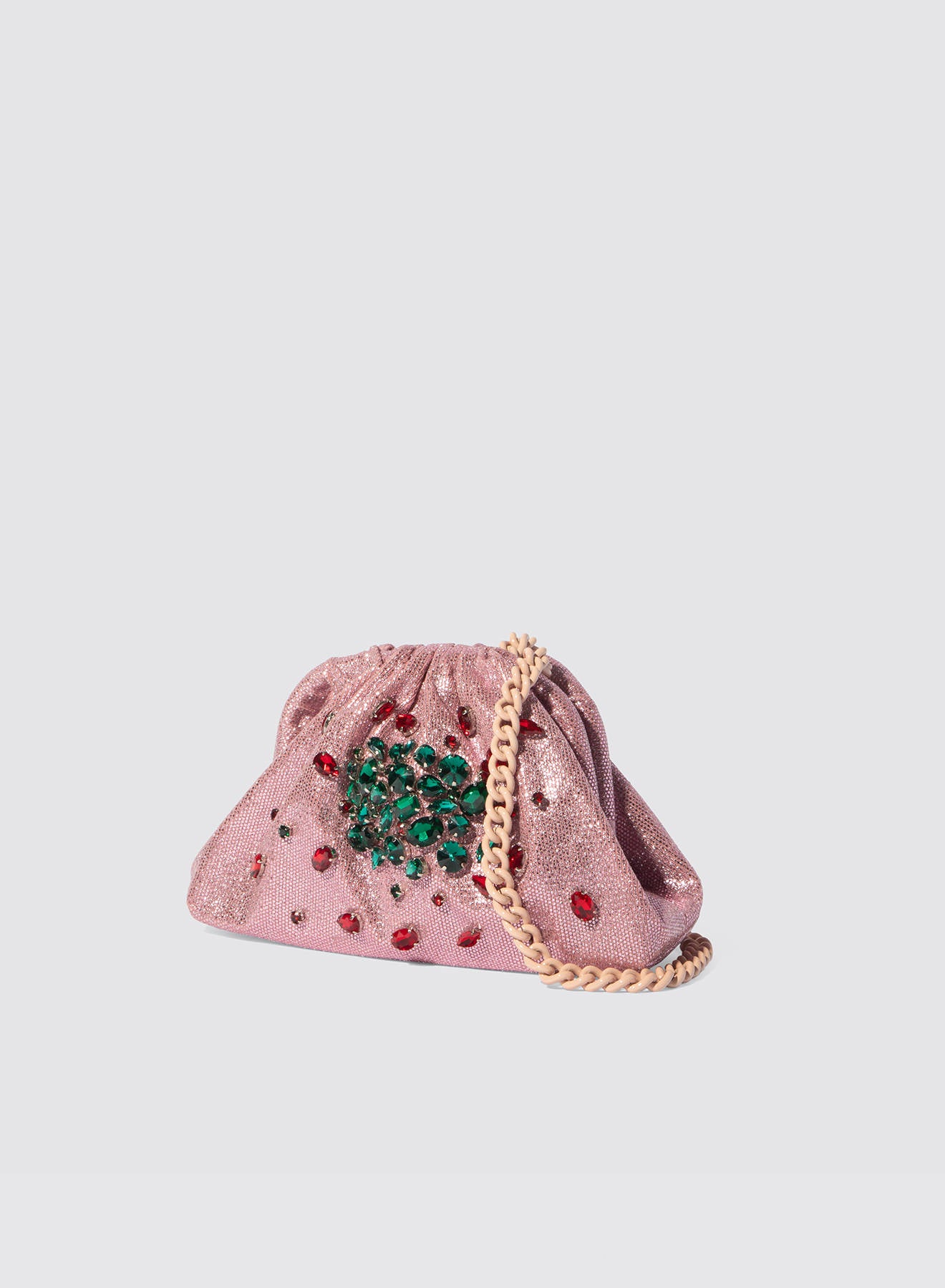 Maria la Rosa Meteora Mini Bag Clutch Blau bestickt