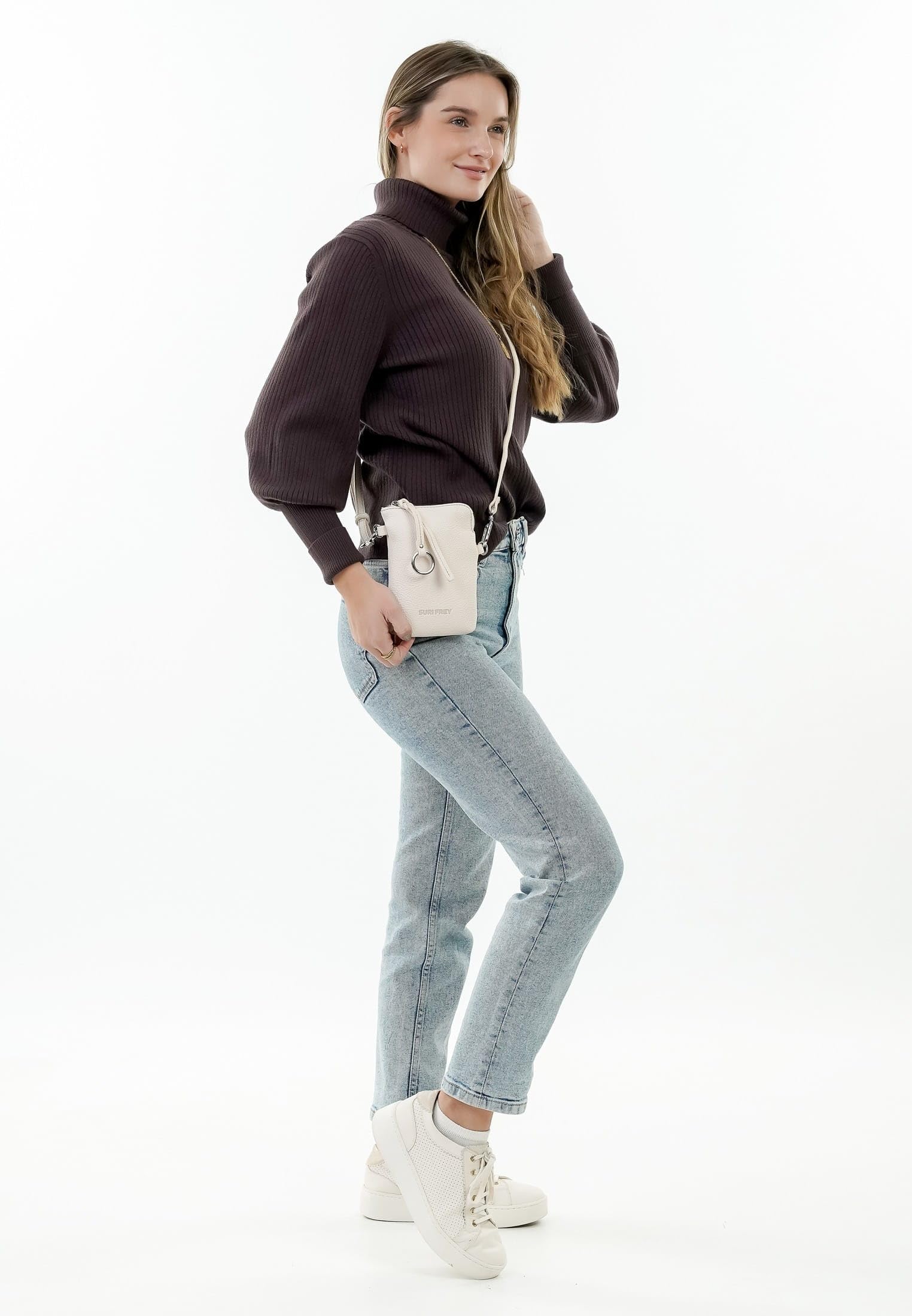 SURI FREY SFY Debby Handyetui Handytasche Creme mit Riemen