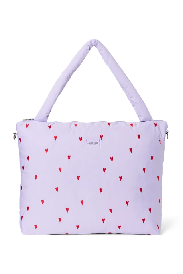 Studio Noos Puffy Wickeltasche Purple Hearts