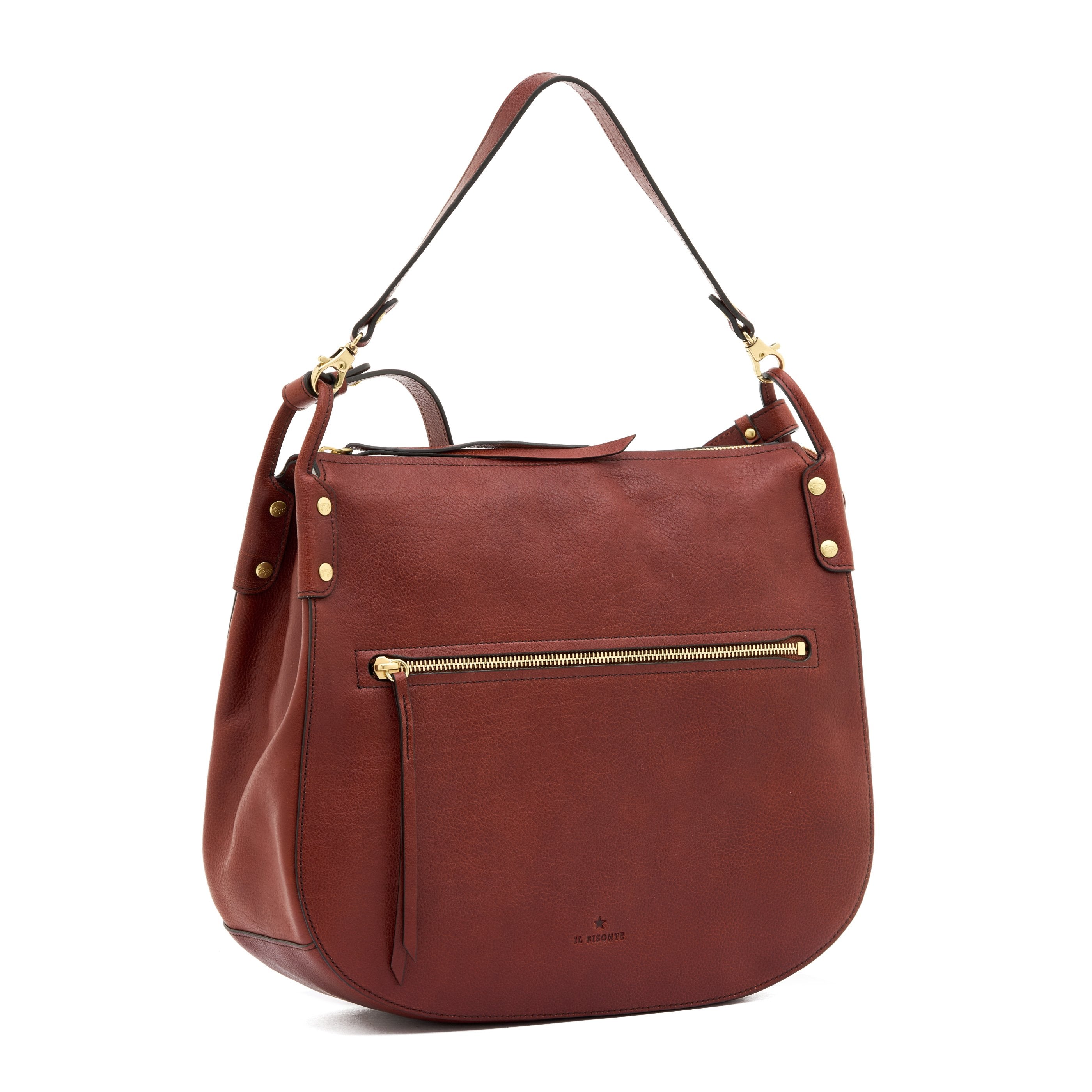 Il Bisonte Essenza Schultertasche Sepia Vollleder