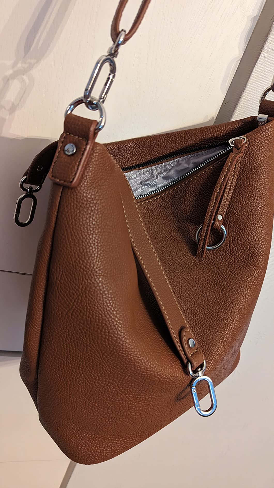 SURI FREY Debby 13603 Beutel Creme Leder-optik