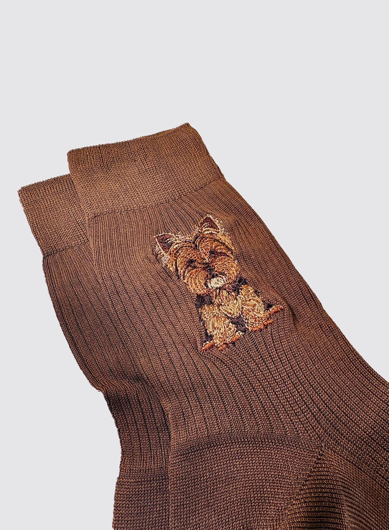Maria la Rosa Shih Tzu Socken Cocco Seide Stickerei