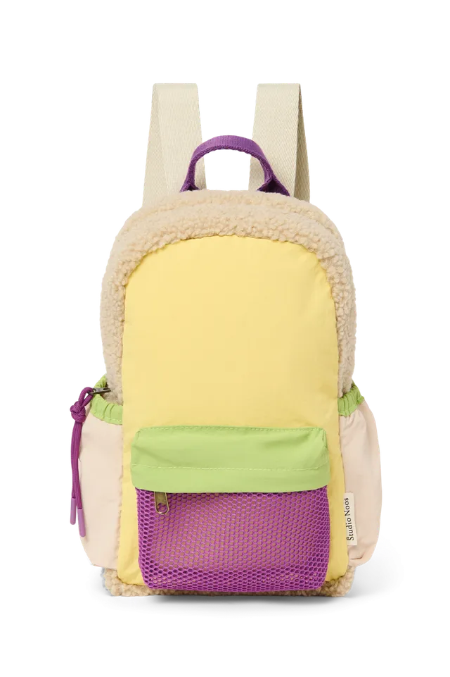 Studio Noos Patchwork Mini Rucksack Butter Yellow für Kinder