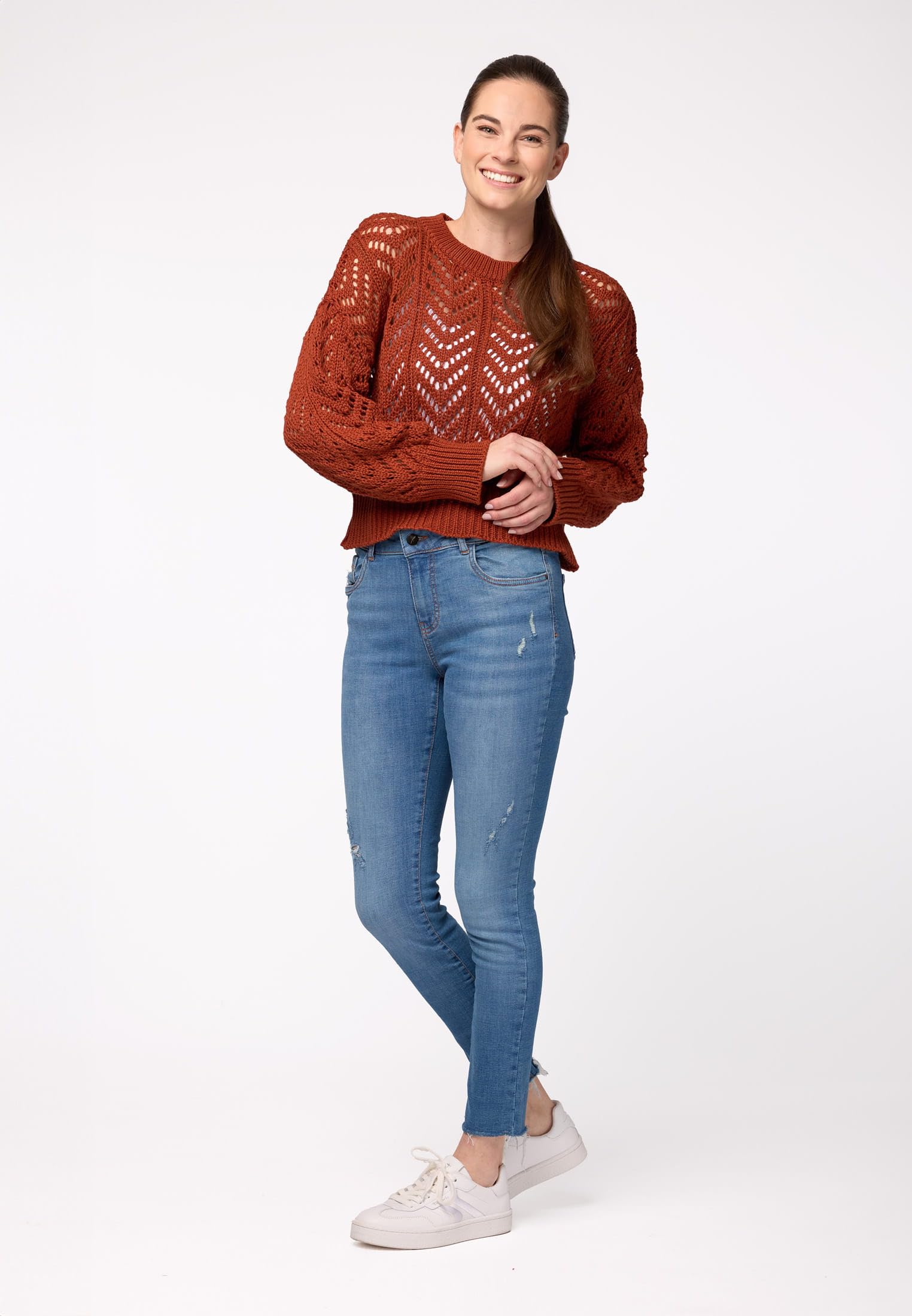SURI FREY SFY Freyday SFW10055 Pullover XS Ajourstrick