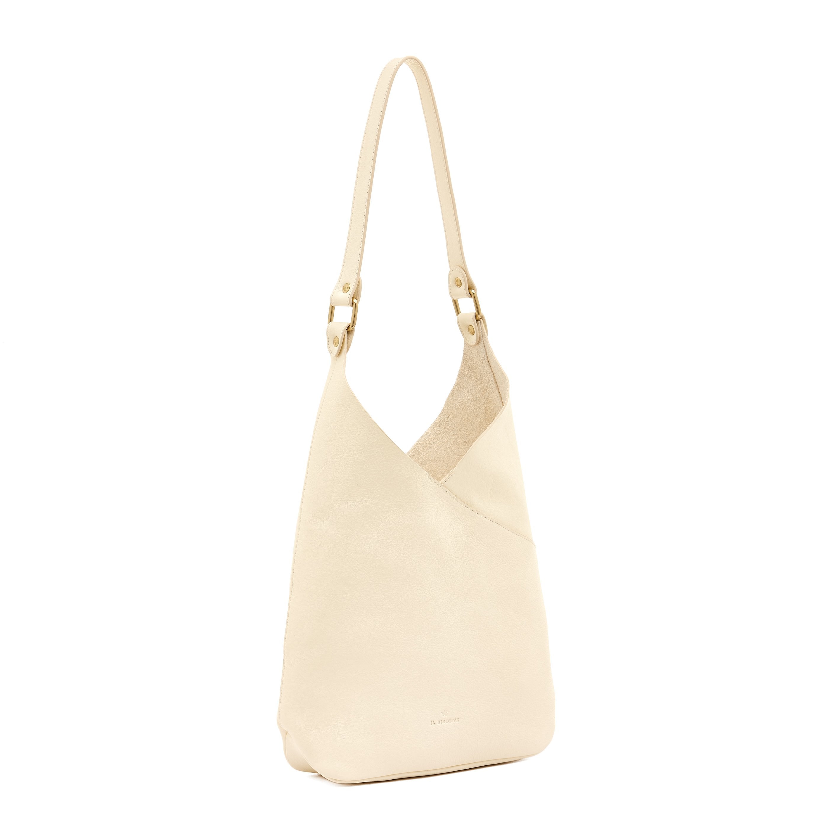 Il Bisonte Malibu Schultertasche Vollleder Latte