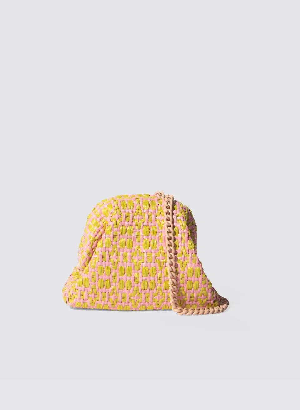 Maria la Rosa Stella Mini Clutch Rosa Rafia