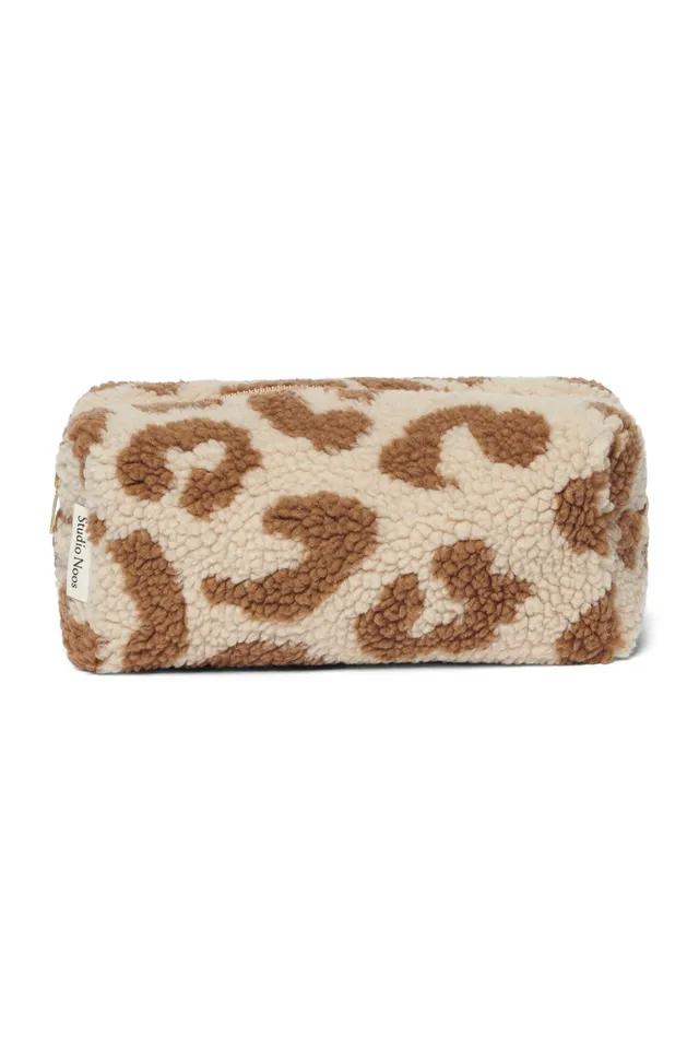 Studio Noos Teddy Pouch Täschchen Leopard mit Reißverschluss