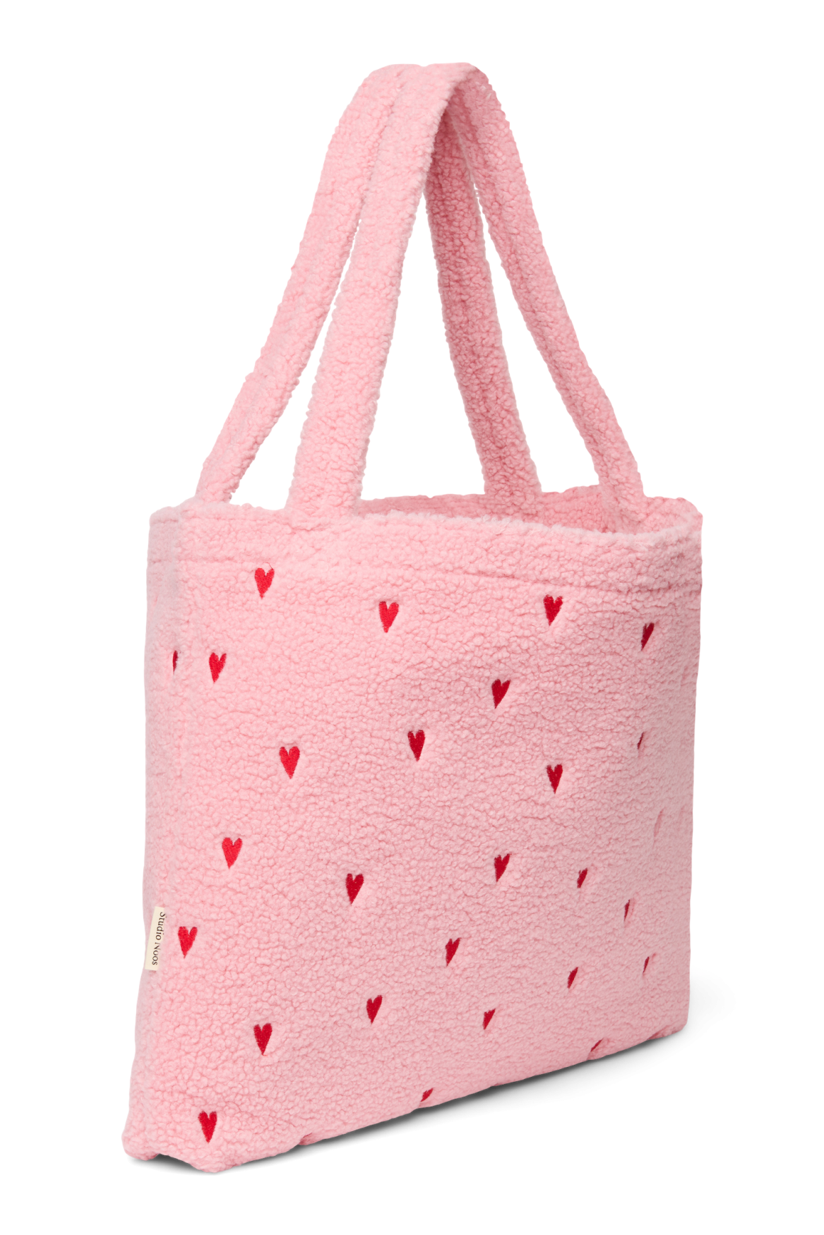 Studio Noos Teddy Shopper Light Pink Hearts rosa