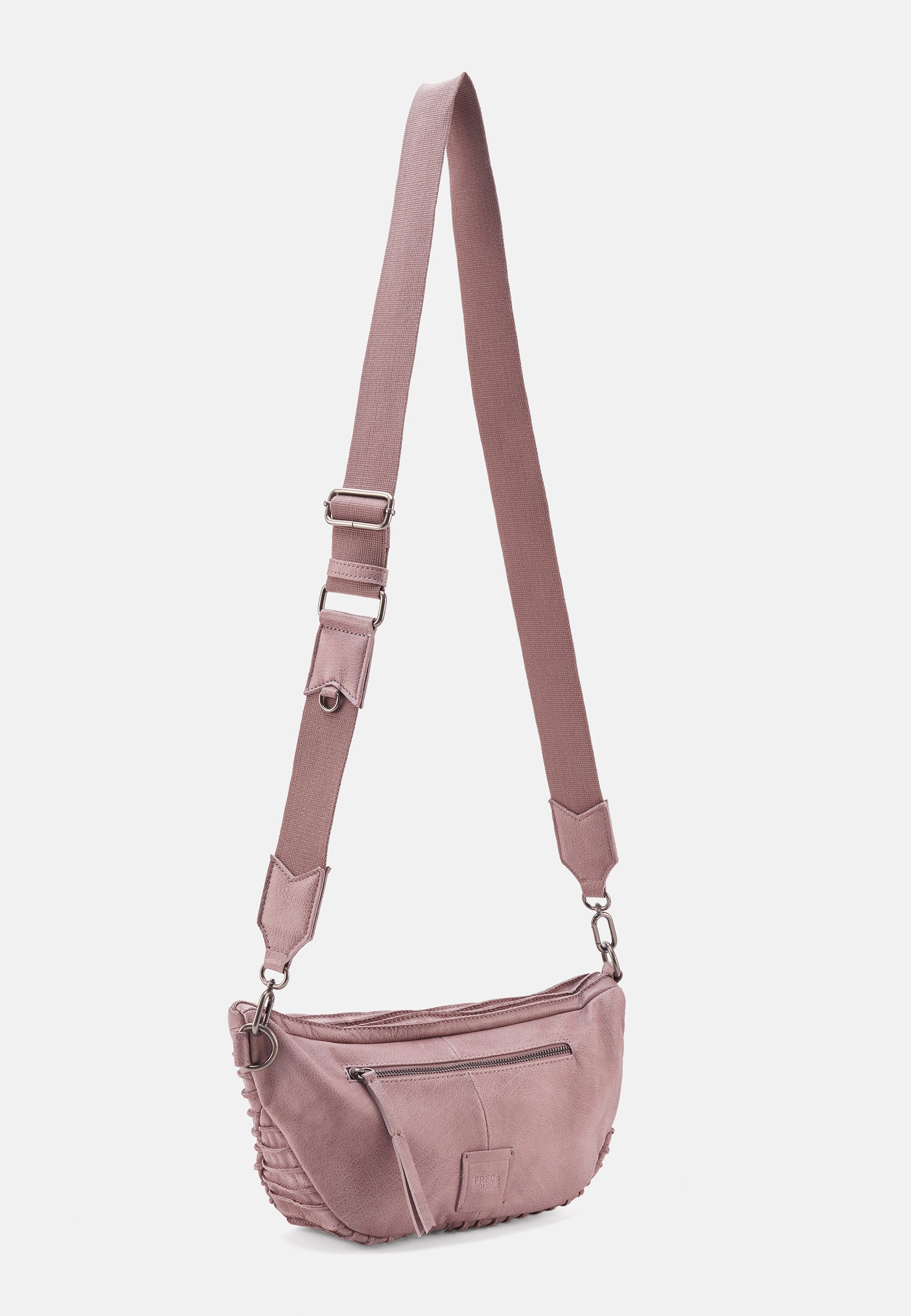 FREDsBRUDER Riffel Beltbag Bauchtasche powder rose Leder