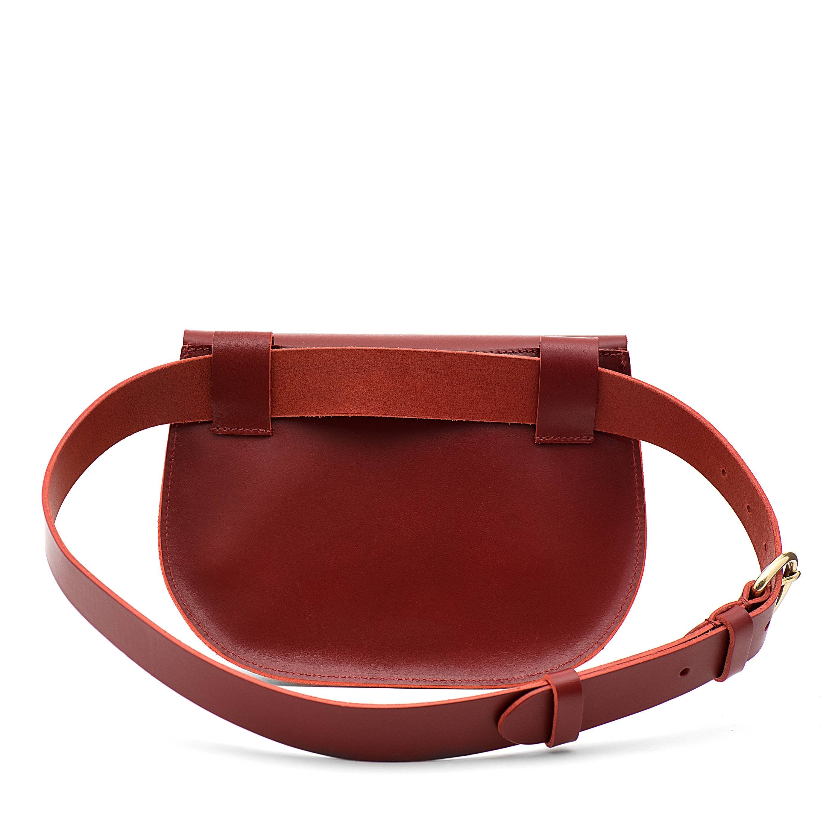 Il Bisonte Parione Gürteltasche Damen Leder rubinrot