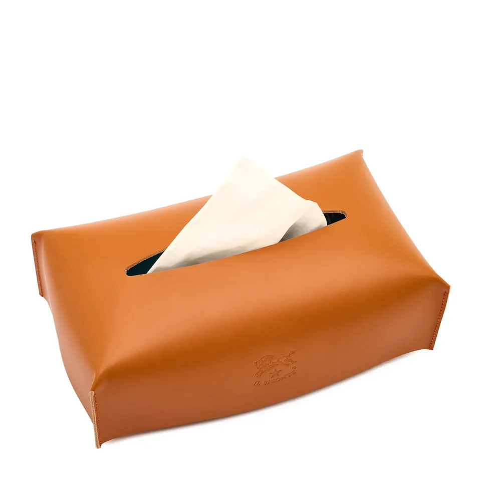Il Bisonte Home Taschentuchbox Vollleder Caramel