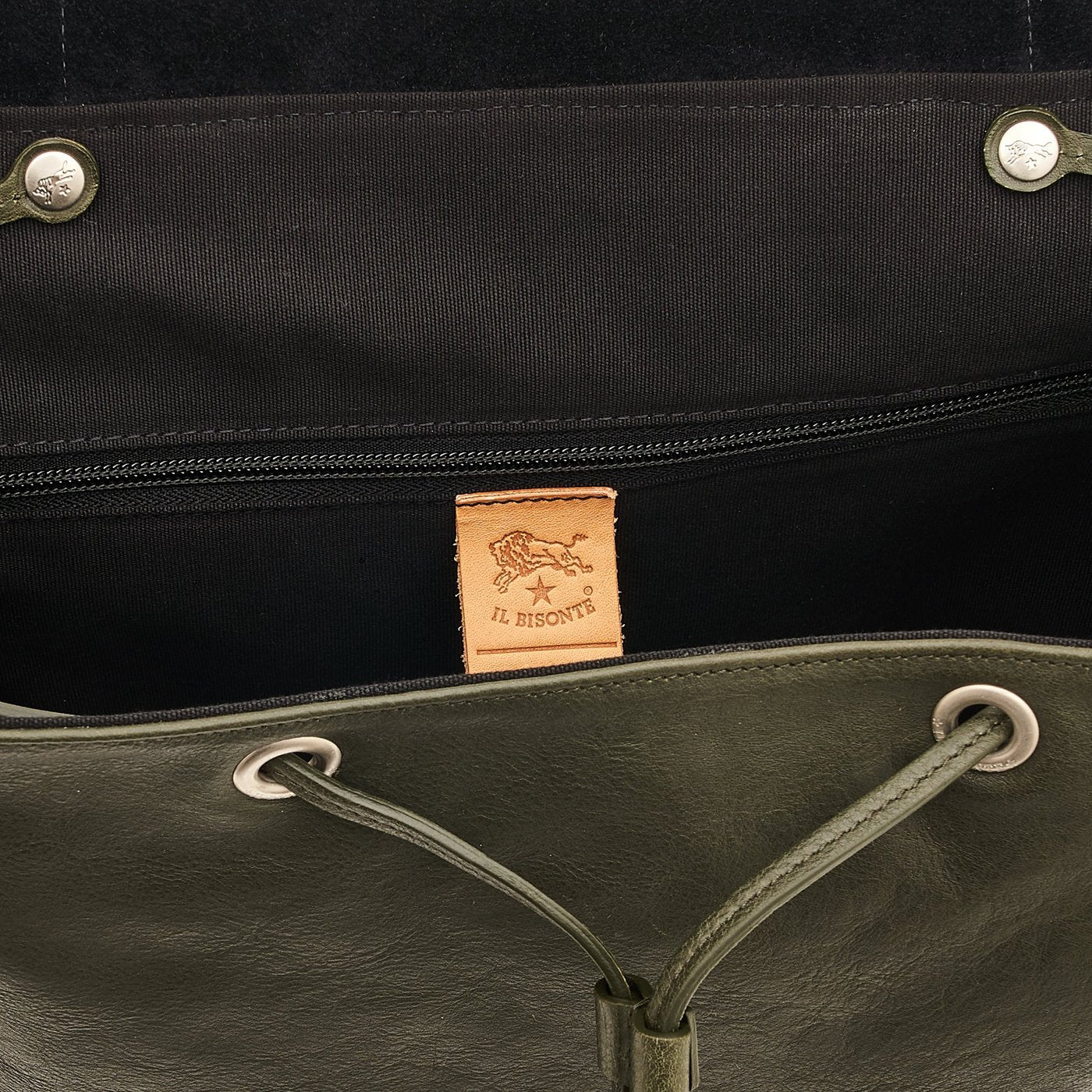 Il Bisonte Trappola Rucksack Vollleder Bosco