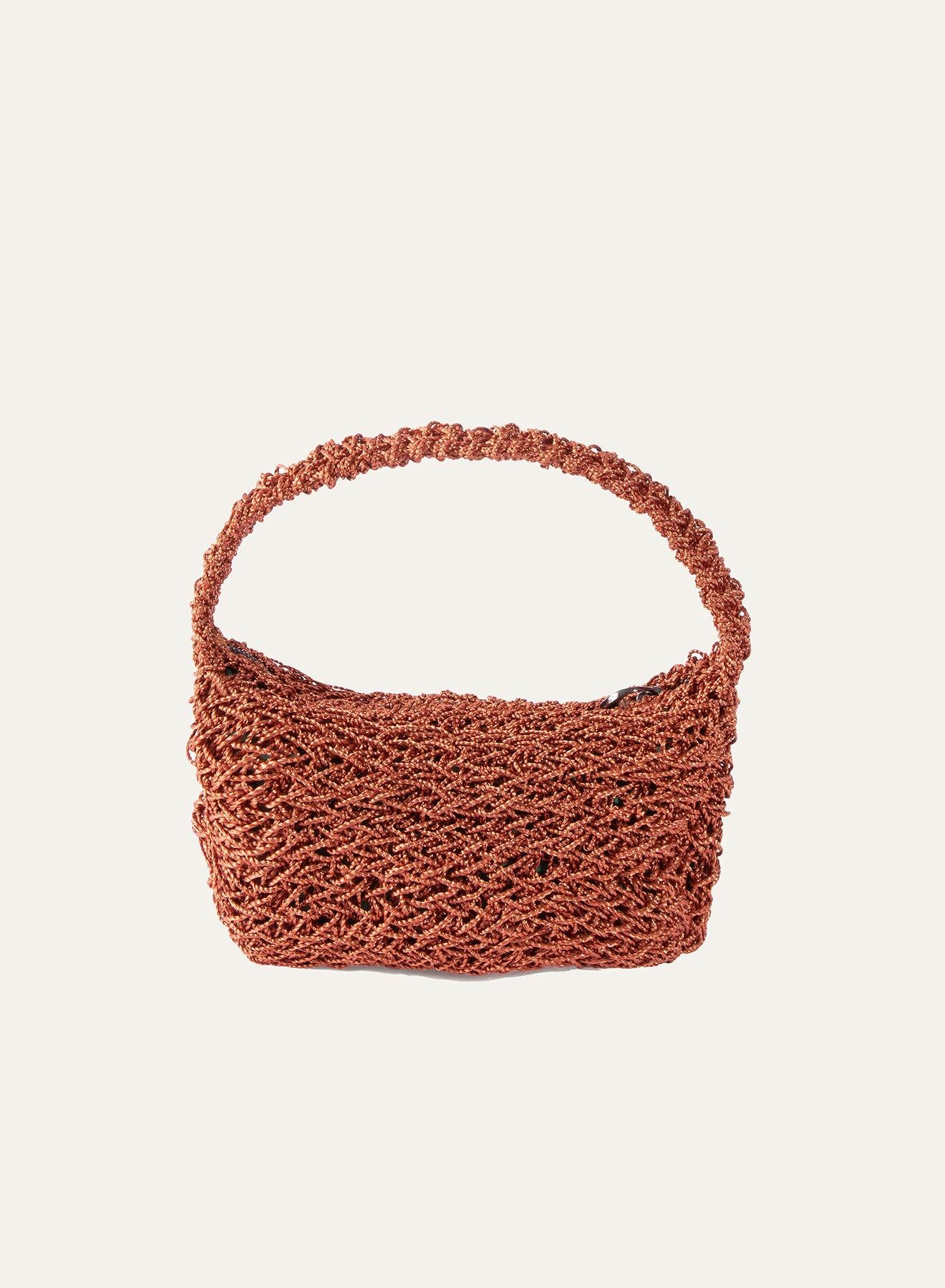 Maria la Rosa Lee Mini Tasche Braun Metallic