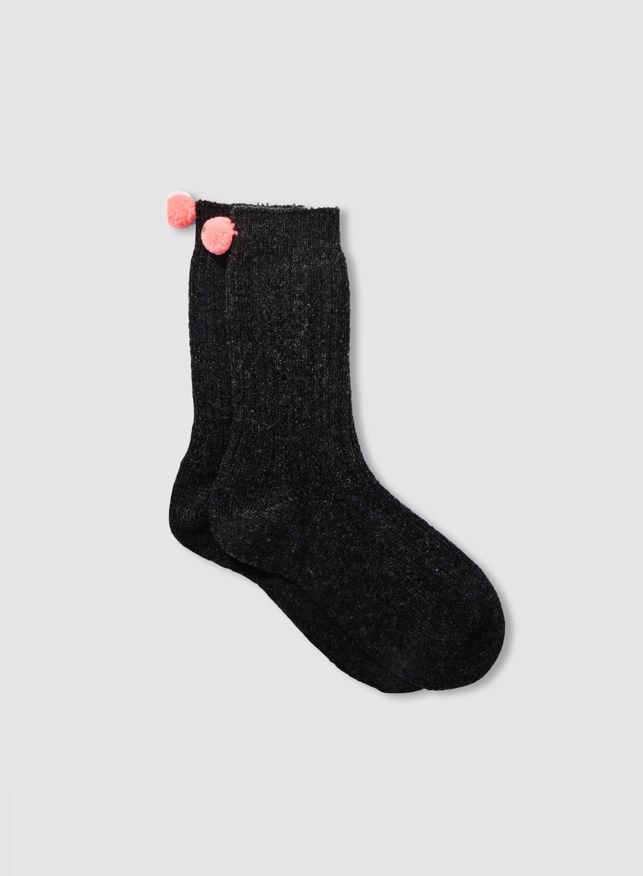 Maria la Rosa New York Pom Socken Natural Merinowolle