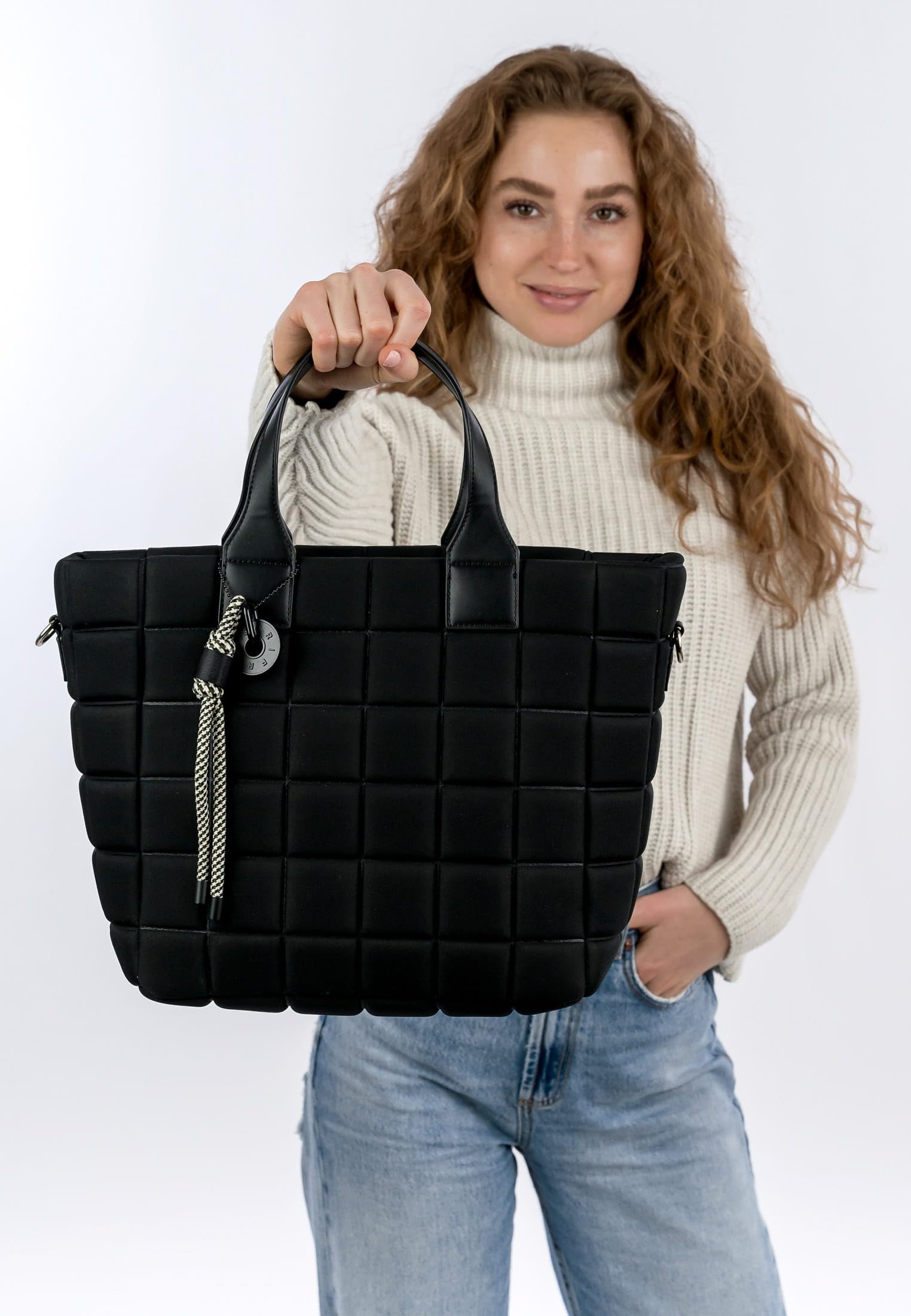 SURI FREY Jancy Cityshopper M Shopper Schwarz Stepp