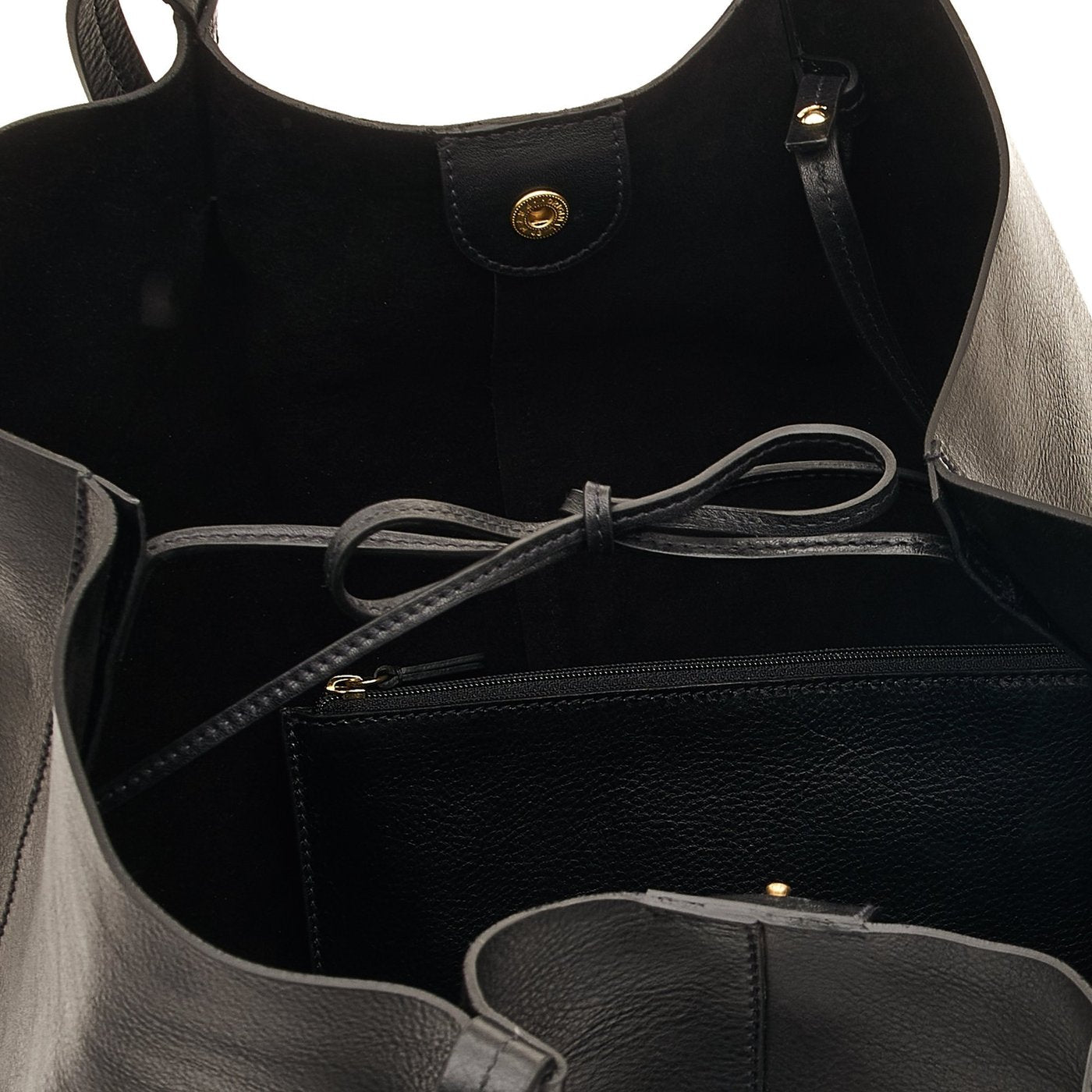 Il Bisonte Nina Shopper Schwarz Vollleder Damen