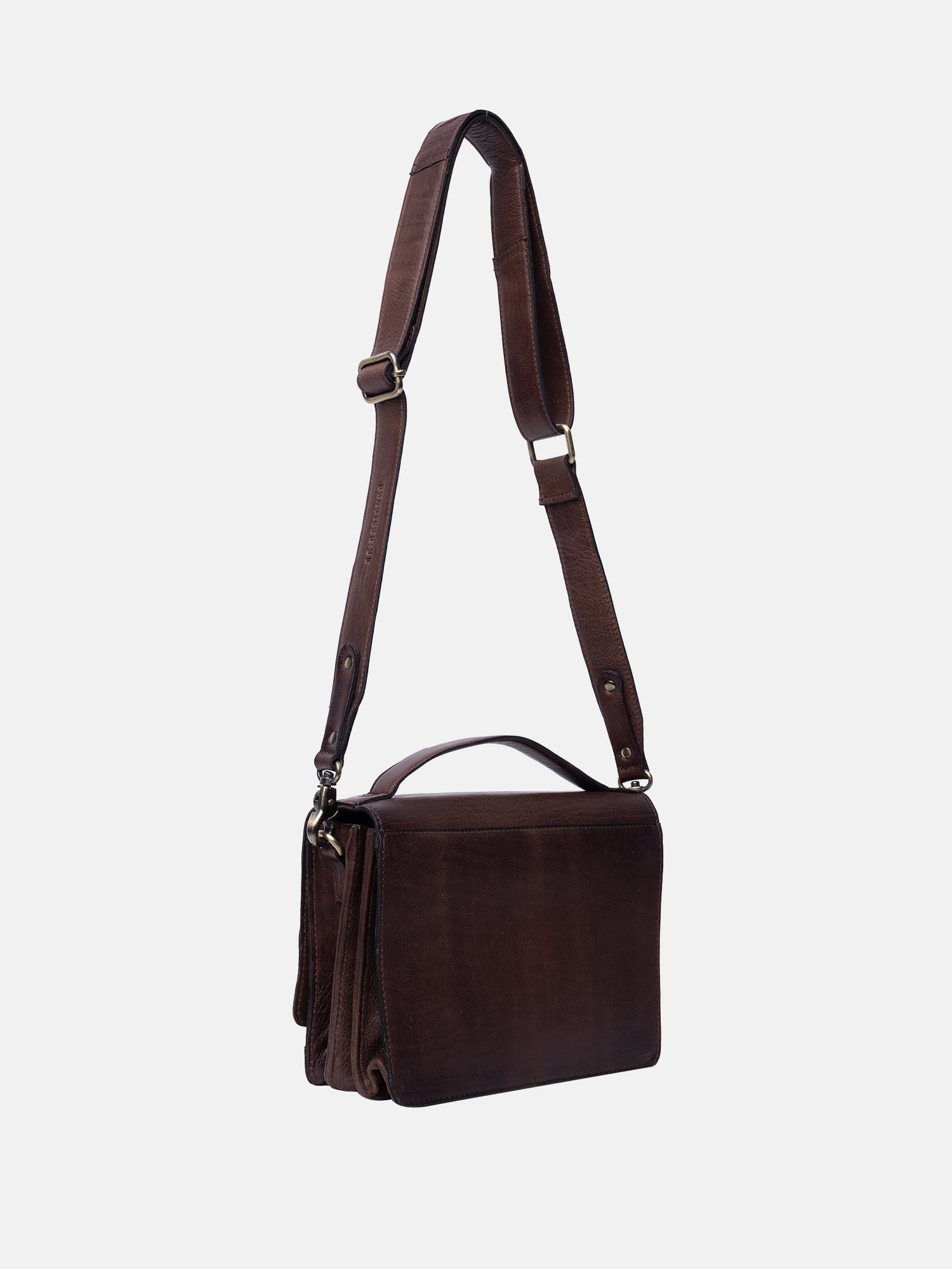 RE:DESIGNED Alba Big Umhängetasche Woodsmoke Leder