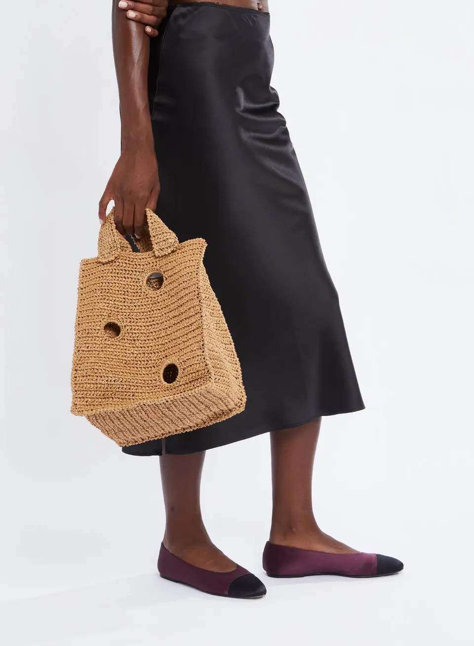 Maria la Rosa Hole WBS24.15 Tasche Tabacco Rafia