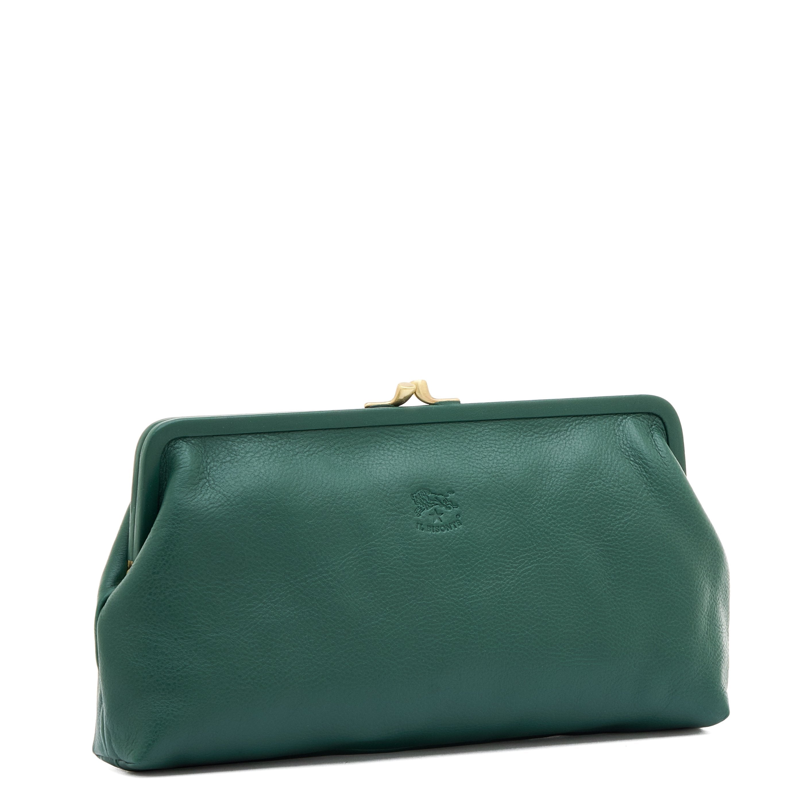 Il Bisonte Manuela Clutch Pochette grün Vollleder