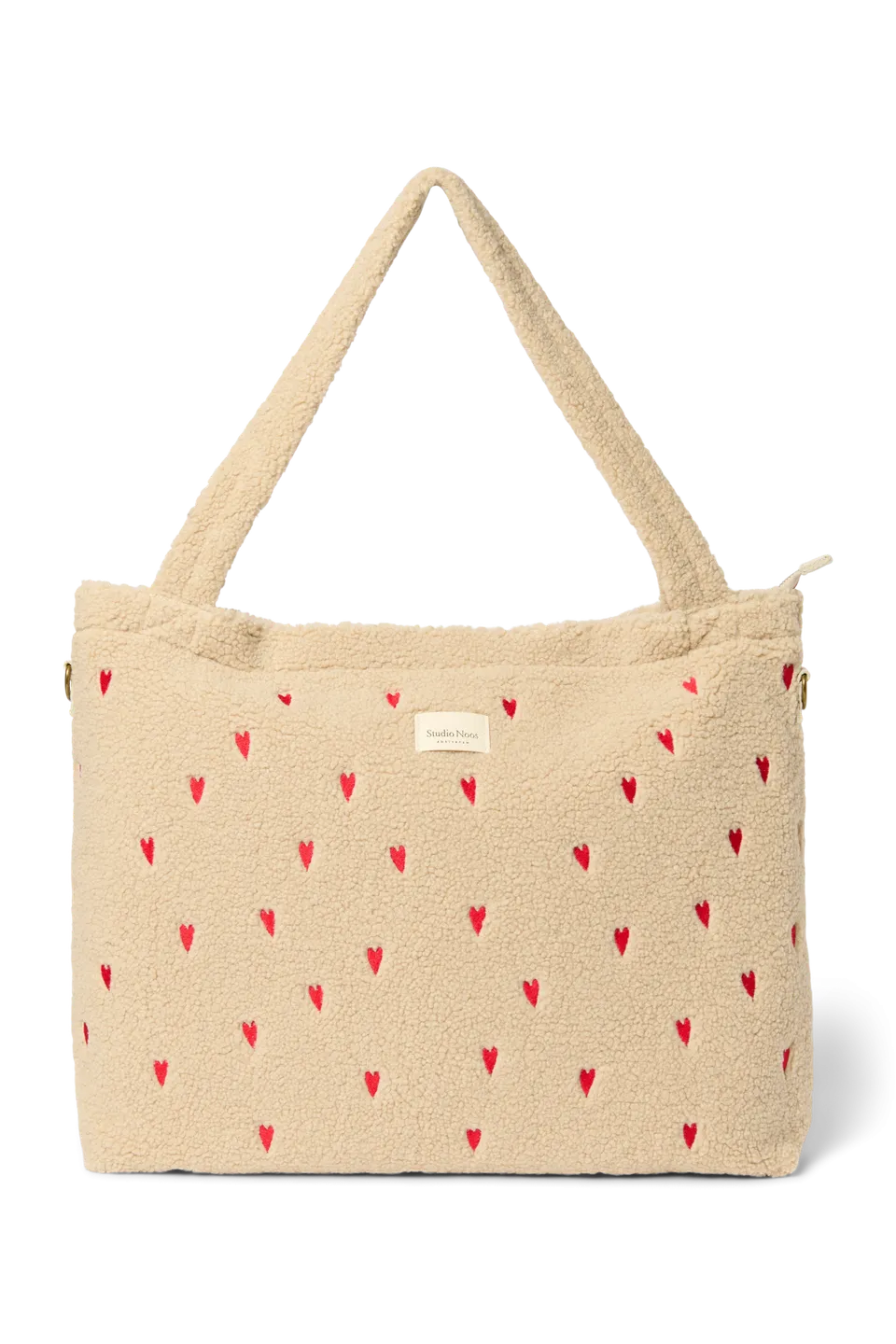 Studio Noos Teddy Wickeltasche Ecru Hearts
