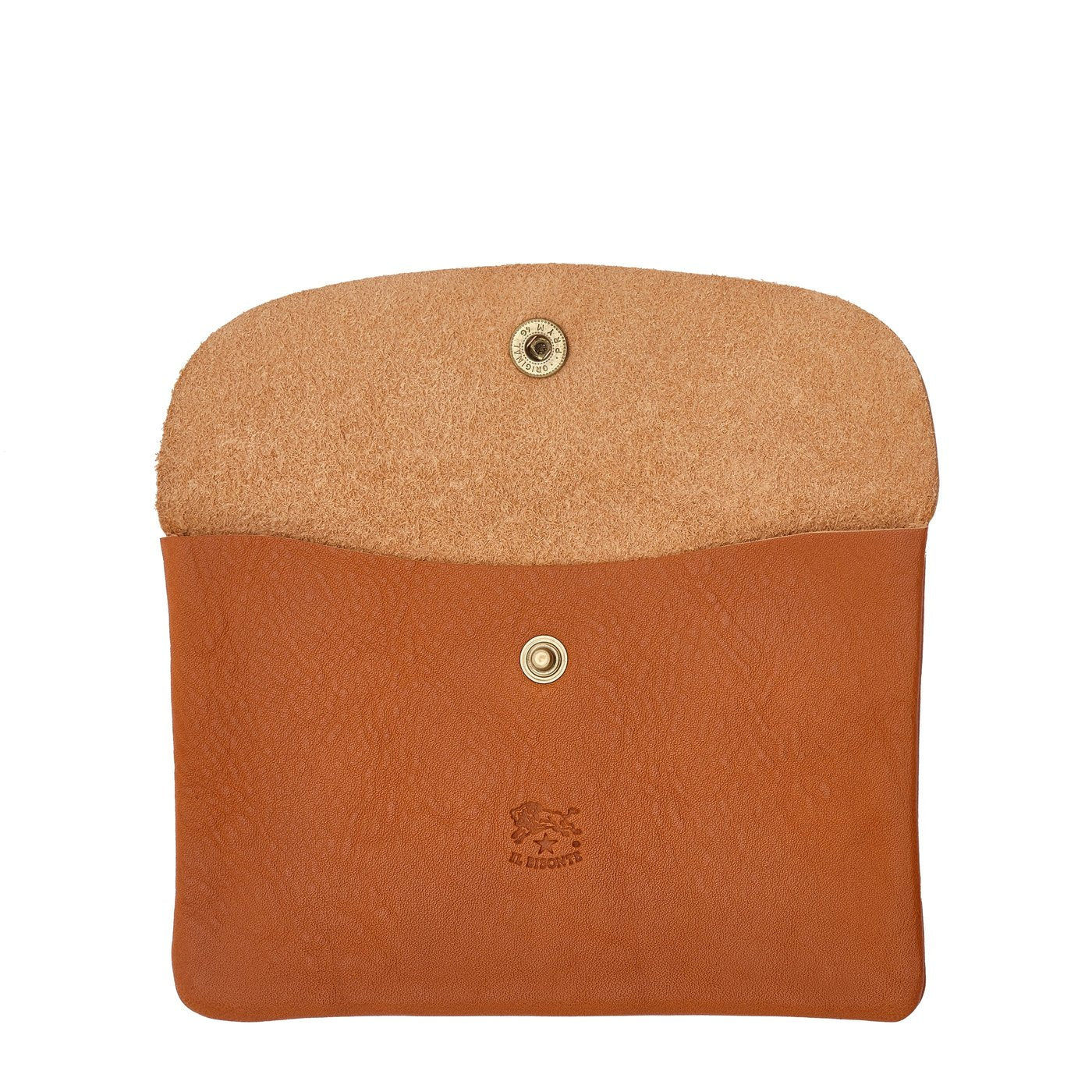 Il Bisonte Bustina Ledertäschchen Vollleder caramel