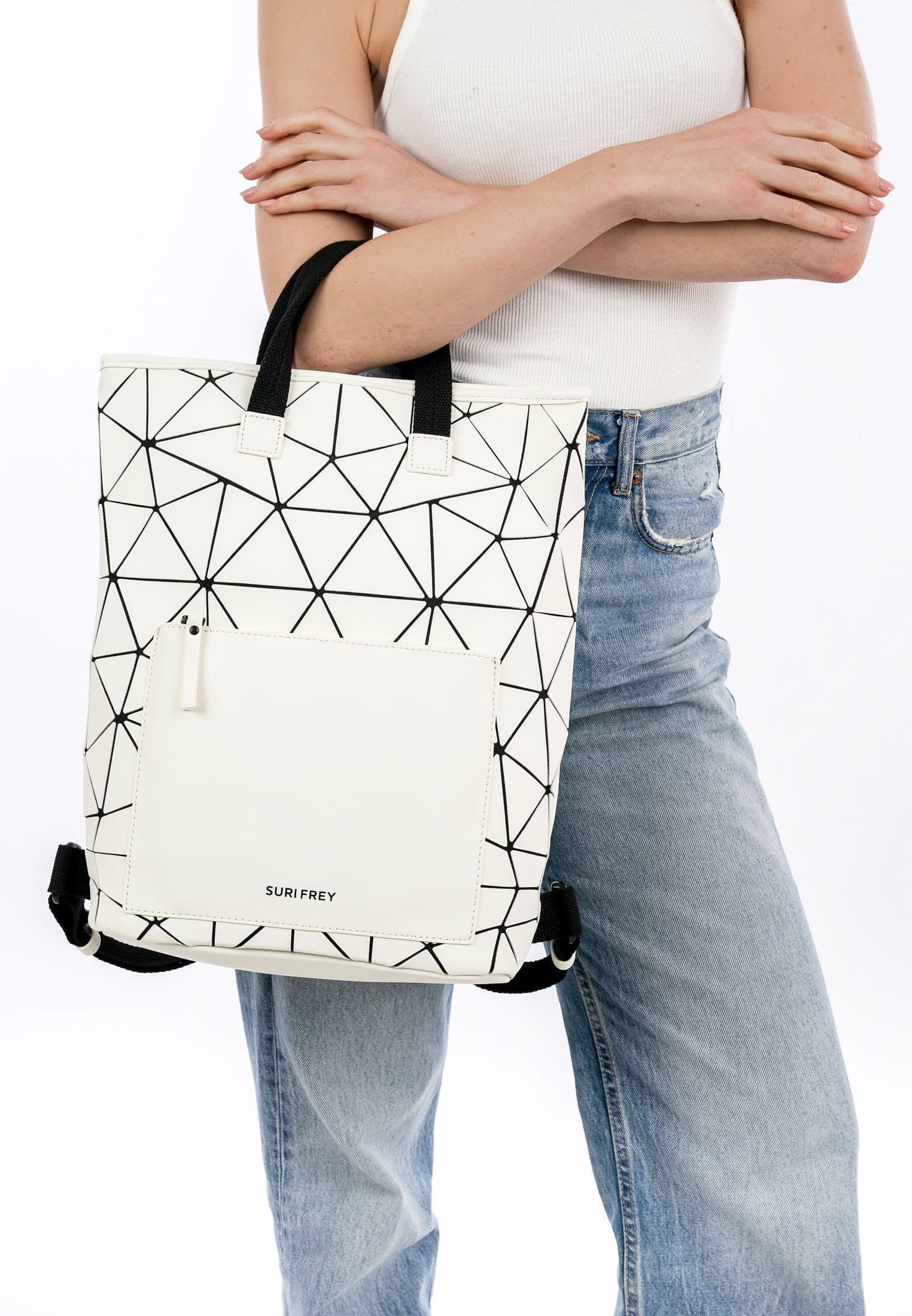 SURI FREY Jessy-Lu Rucksack Creme 3D mit Laptopfach