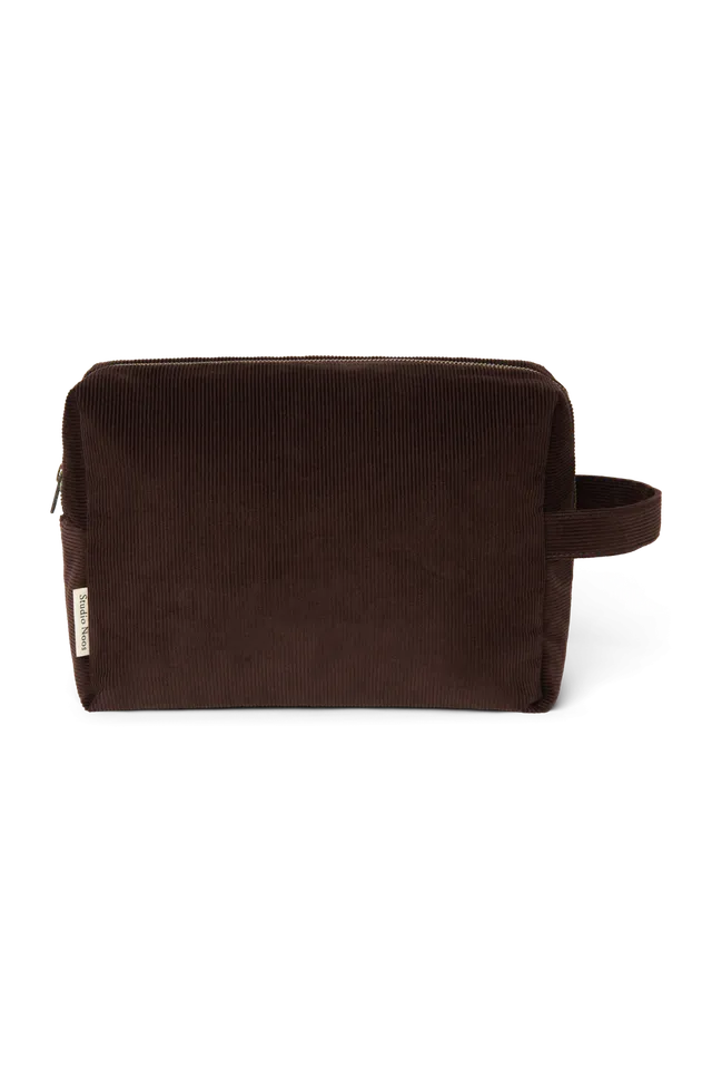 Studio Noos Rib Puffy Kulturtasche Dunkelbraun