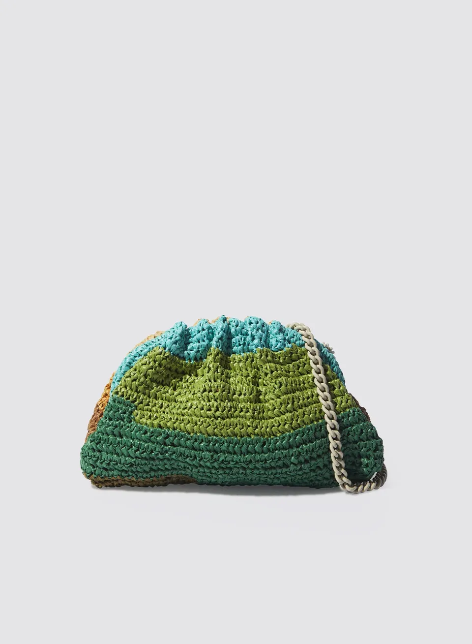 Maria la Rosa Layers Clutch Grün Crochet Kette