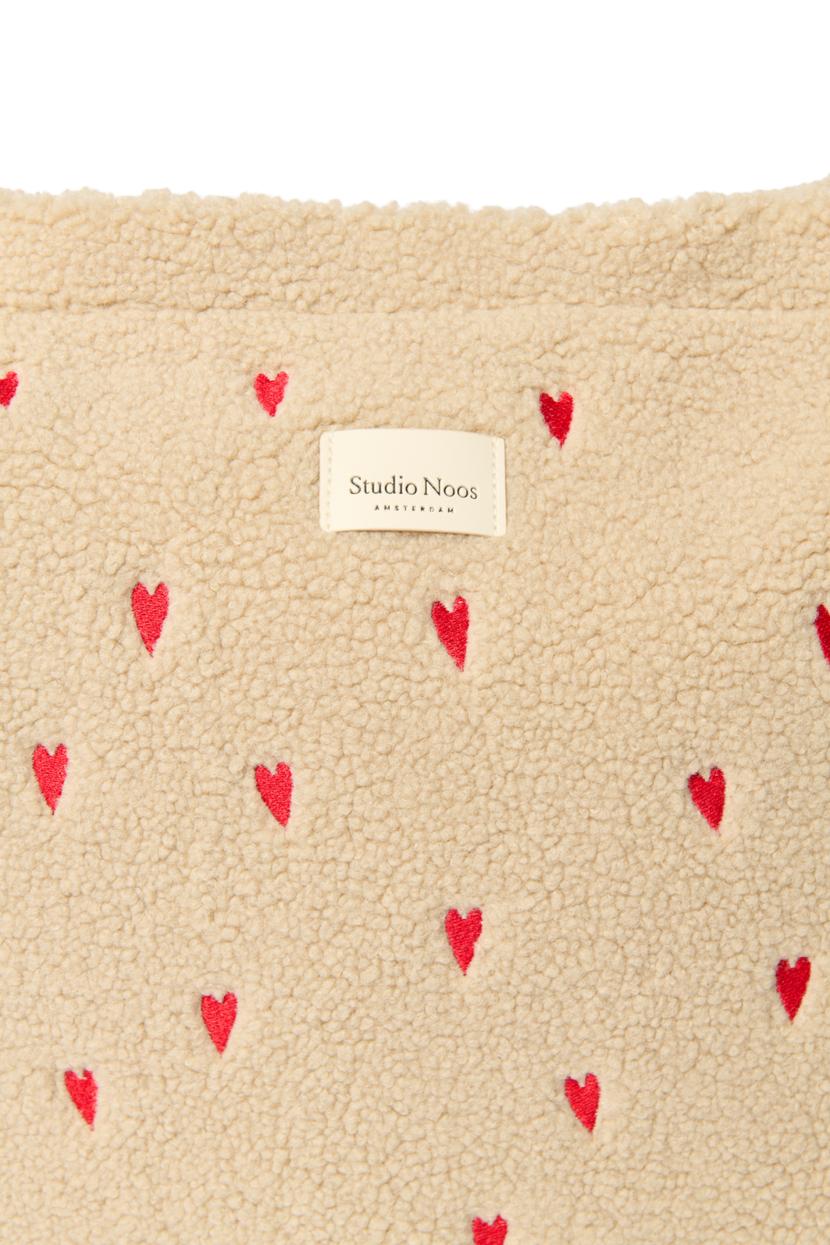 Studio Noos Teddy Wickeltasche Ecru Hearts